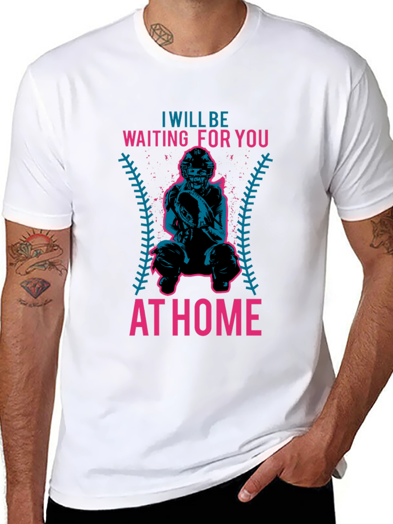 Waiting For You At Home Baseball T-Shirt