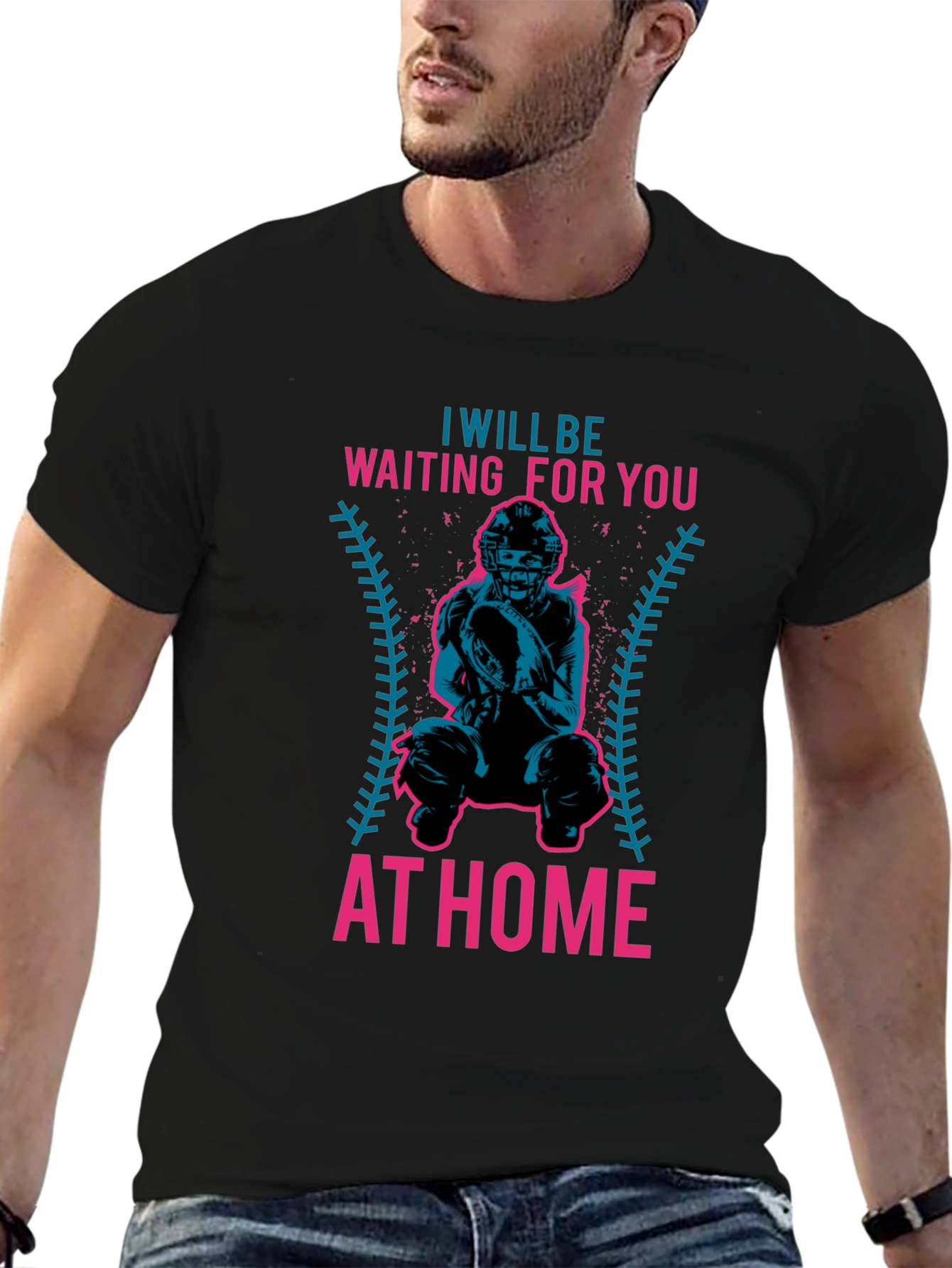 Waiting For You At Home Baseball T-Shirt