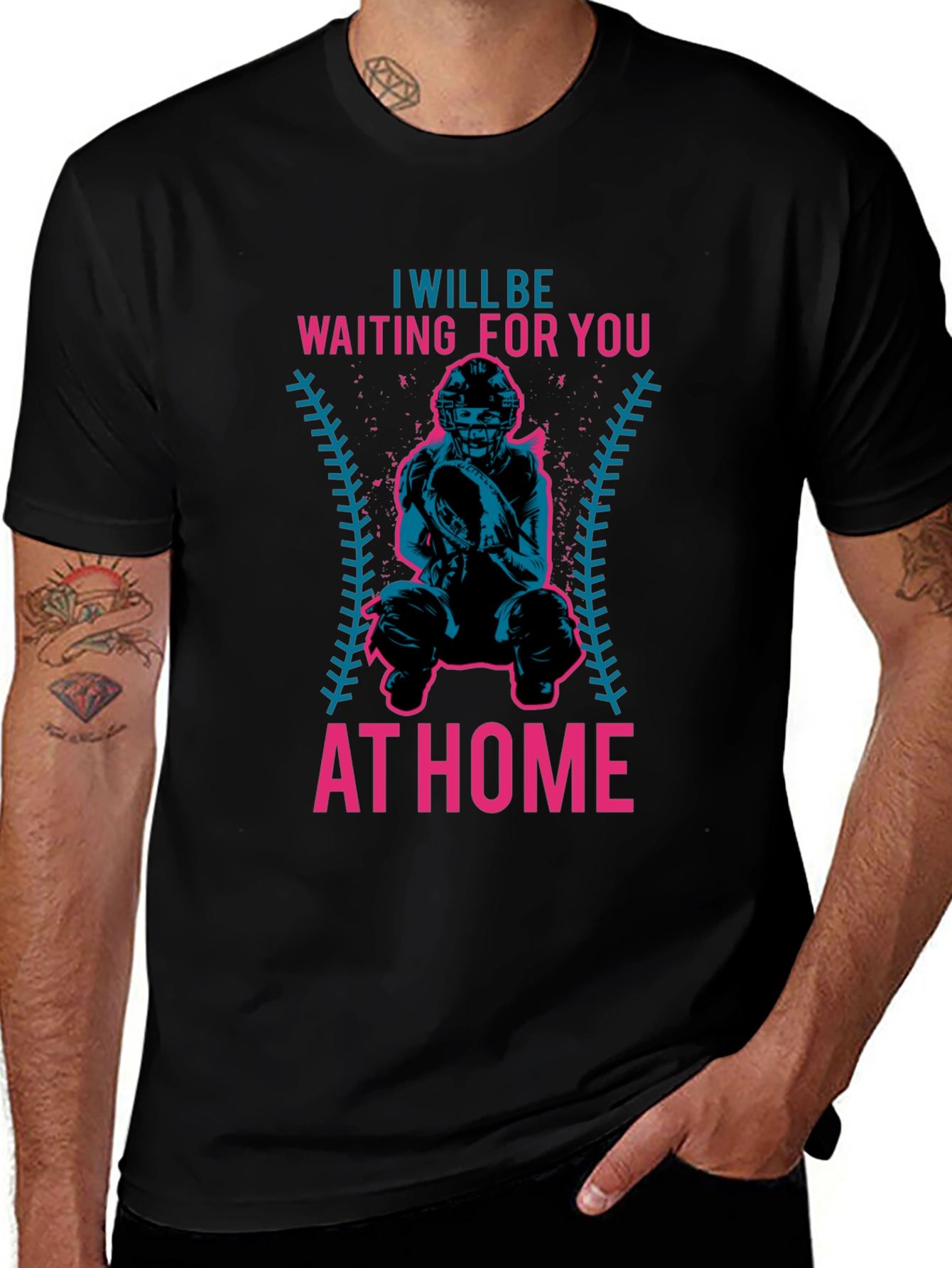 Waiting For You At Home Baseball T-Shirt