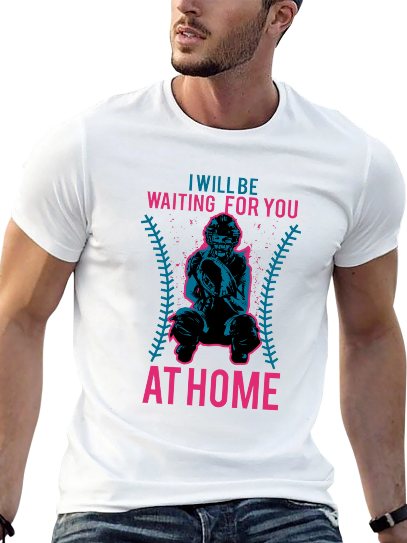 Waiting For You At Home Baseball T-Shirt