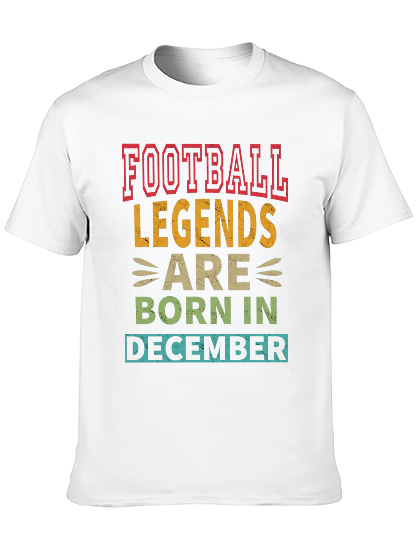 Football Legends Born in December Black T-Shirt