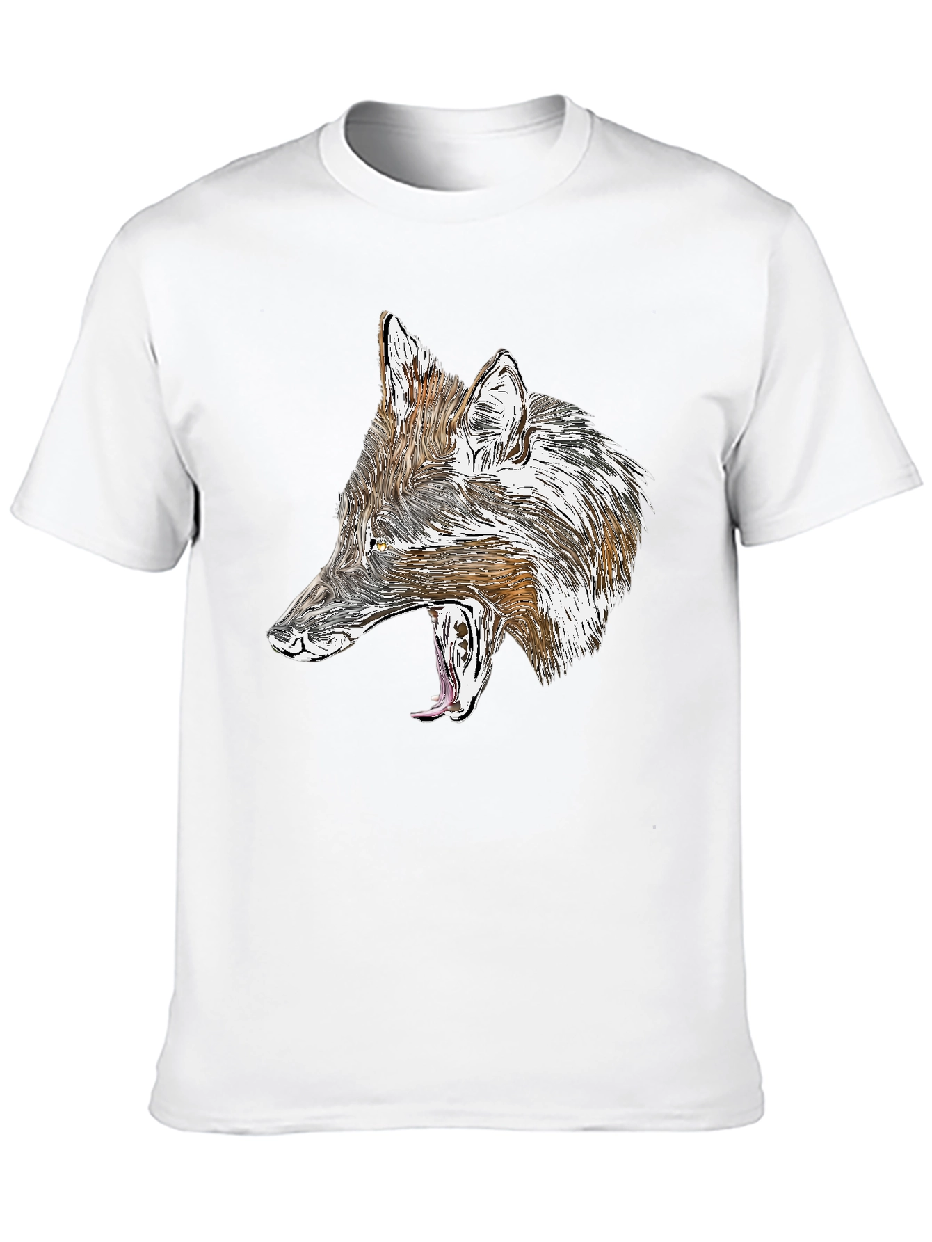 Wolf Graphic Black T-Shirt - Fierce Animal Design