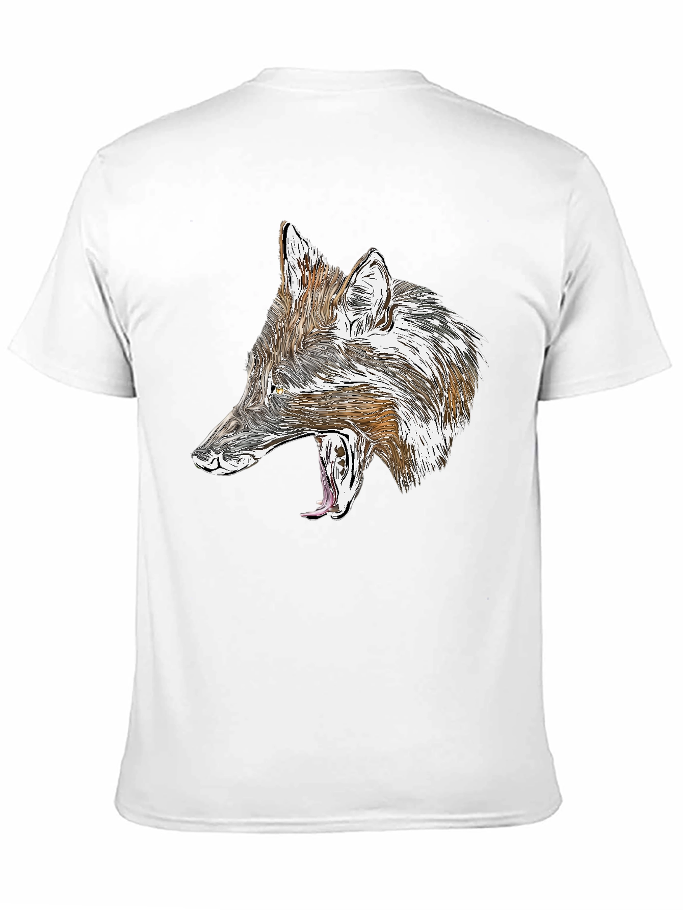 Wolf Graphic Black T-Shirt - Fierce Animal Design