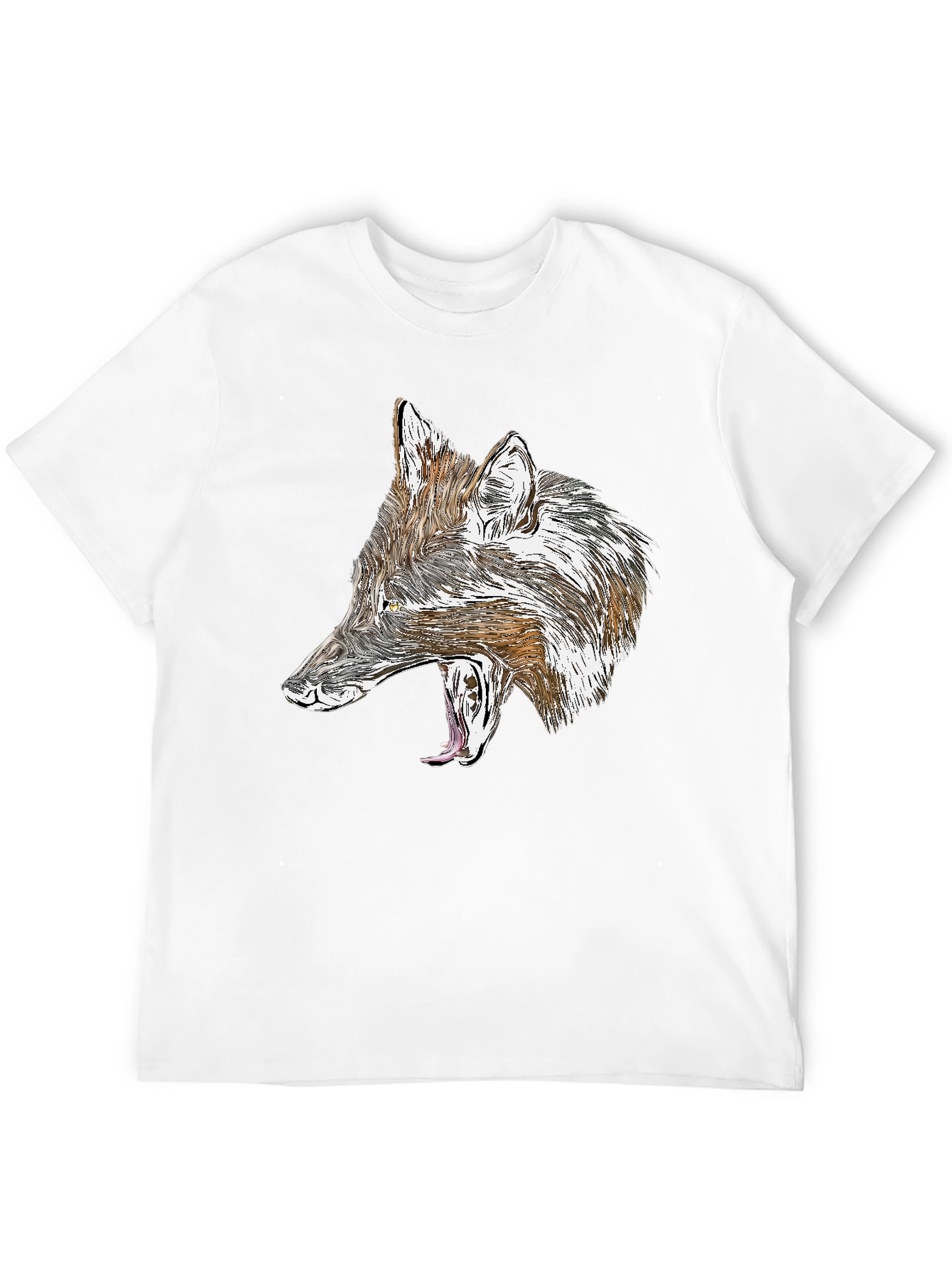 Wolf Graphic Black T-Shirt - Fierce Animal Design