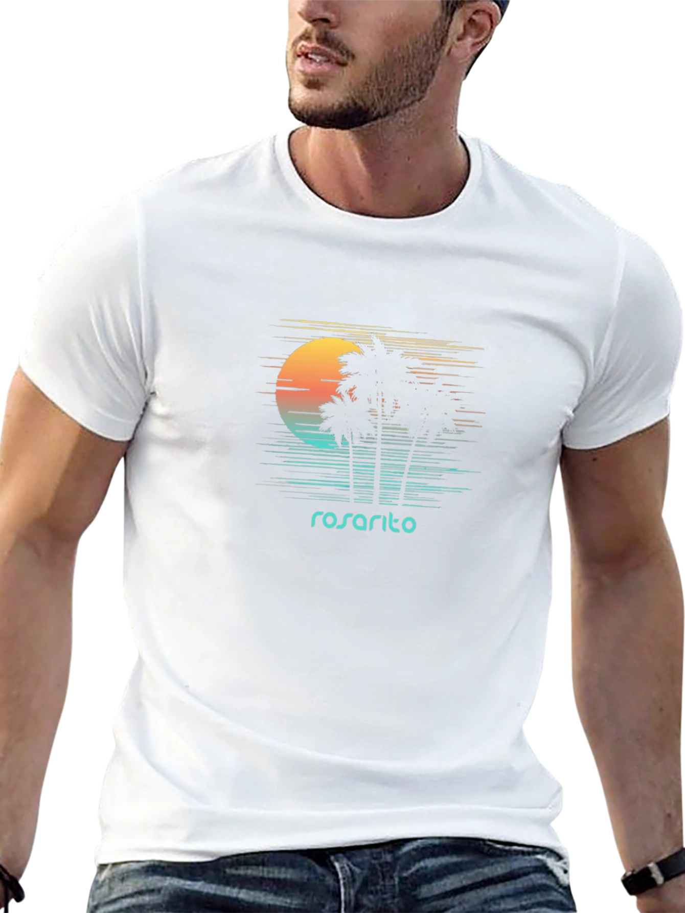 Rosarito Palm Sunset Graphic Tee