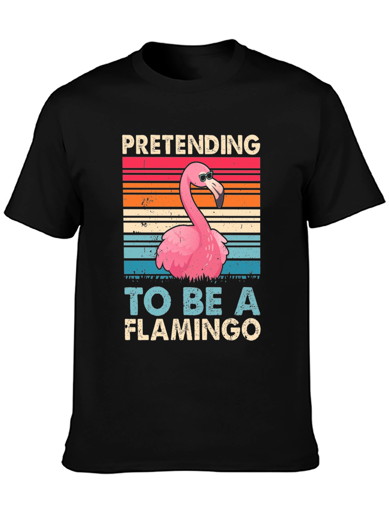 Funny Flamingo T-Shirt - Pretending to be a Flamingo