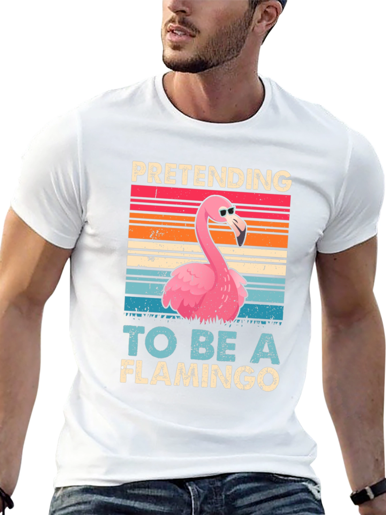 Funny Flamingo T-Shirt - Pretending to be a Flamingo
