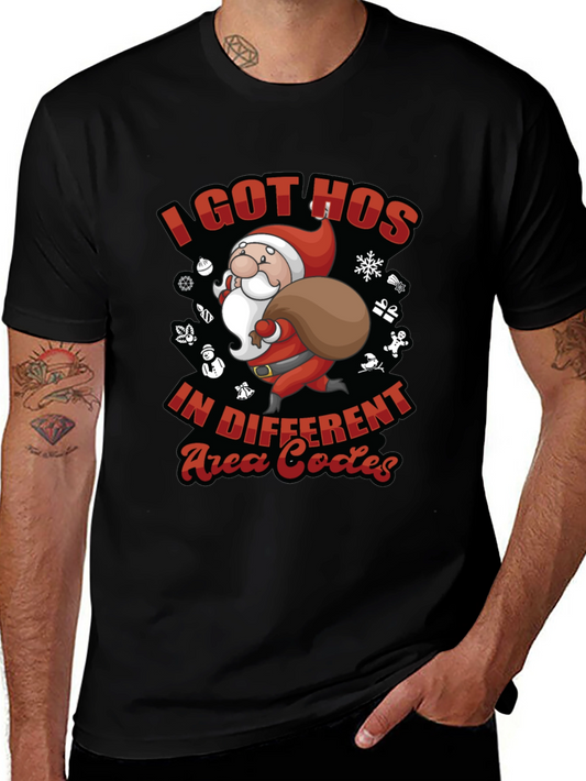 Funny Christmas Santa I Got Hos T-Shirt