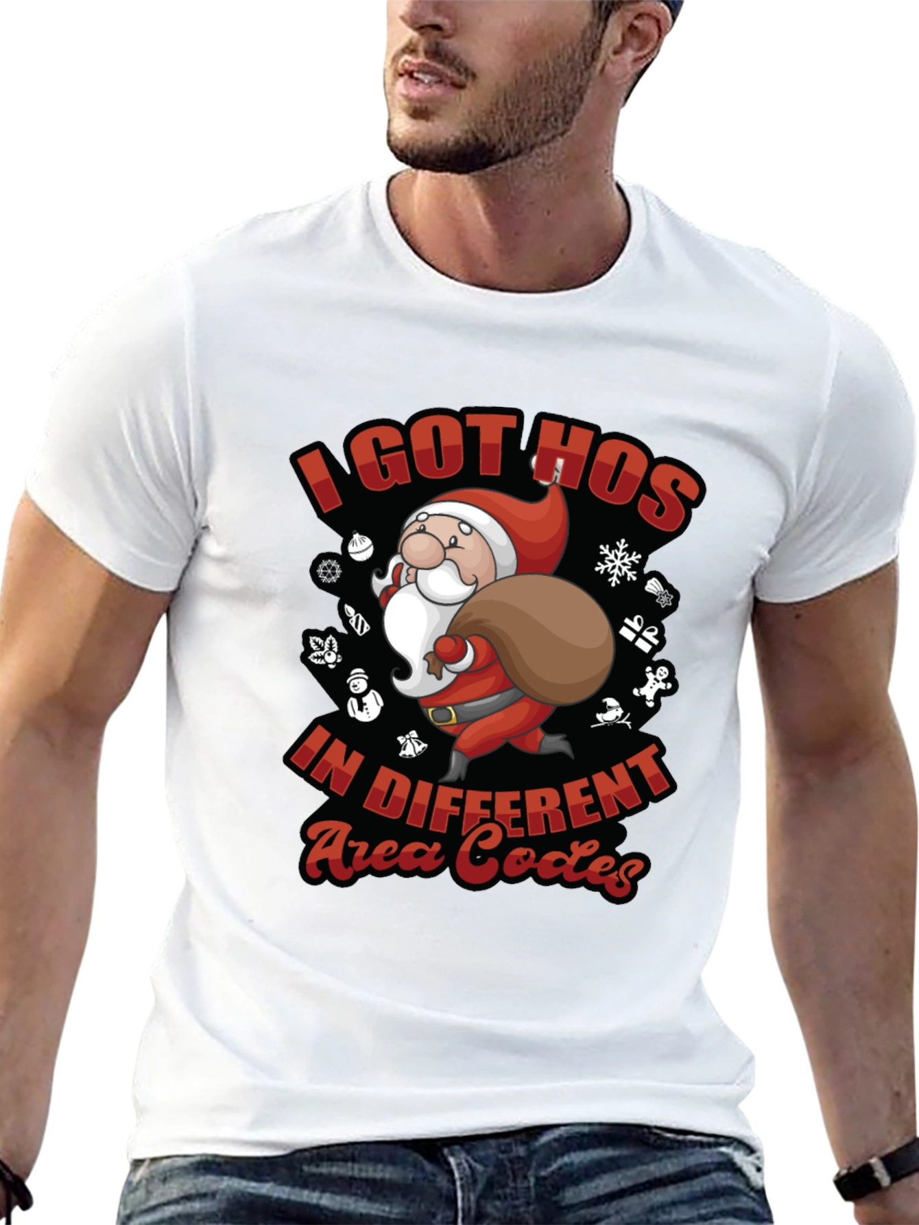 Funny Christmas Santa I Got Hos T-Shirt
