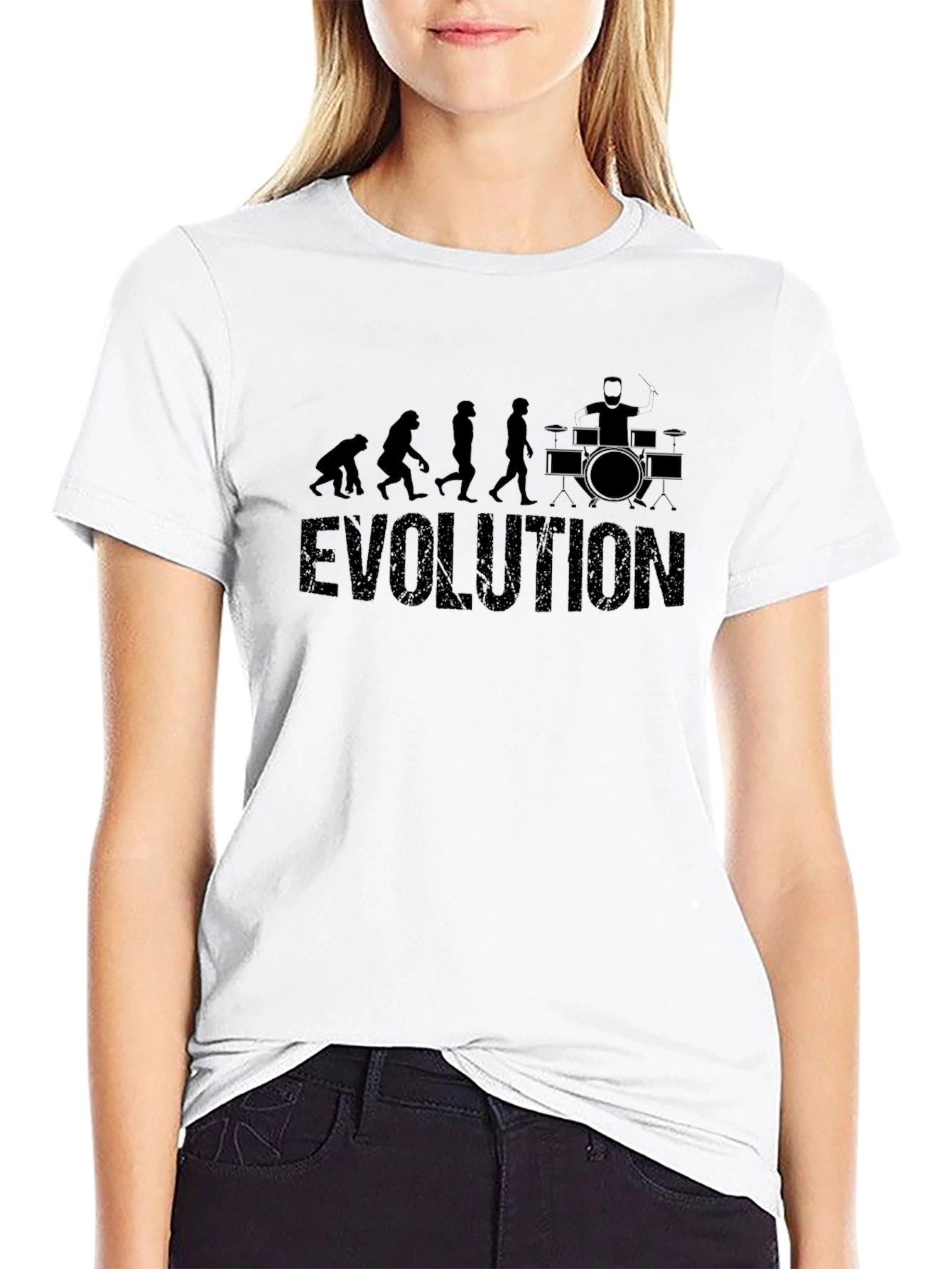 Evolution of Drummer Black T-Shirt