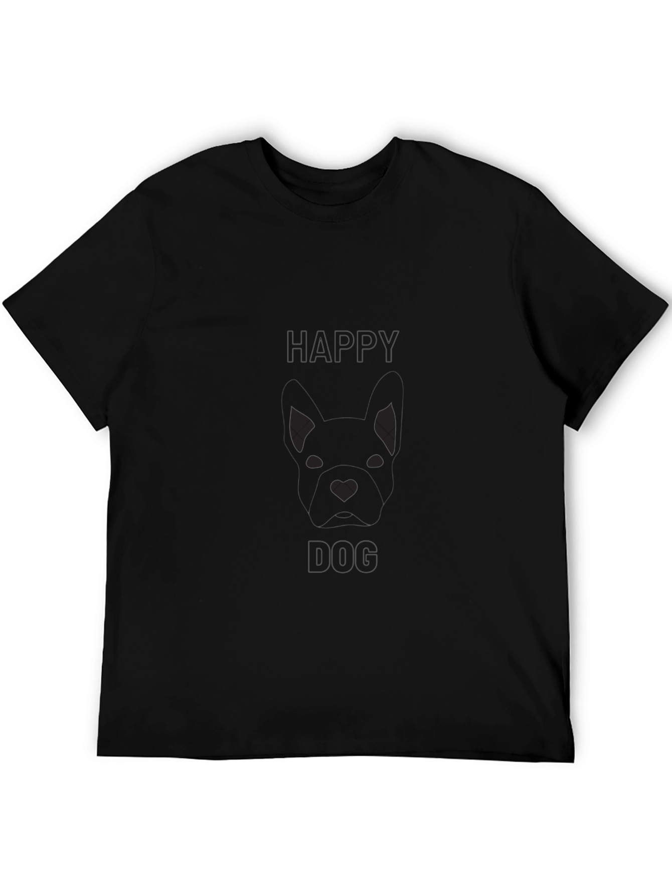 Mens Black Graphic Tee - Hello Dog