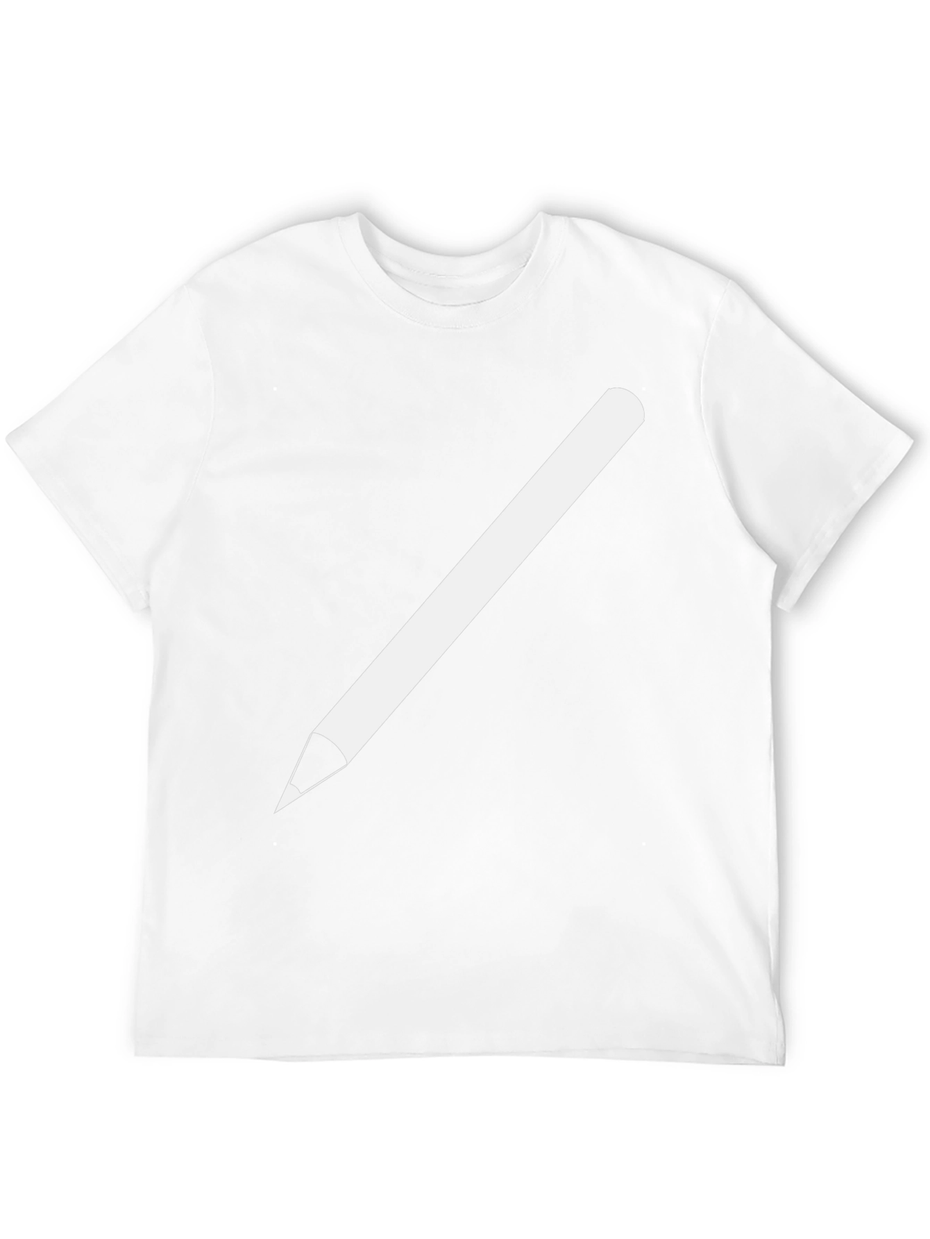 Pencil Graphic Tee - Black Cotton Casual Shirt