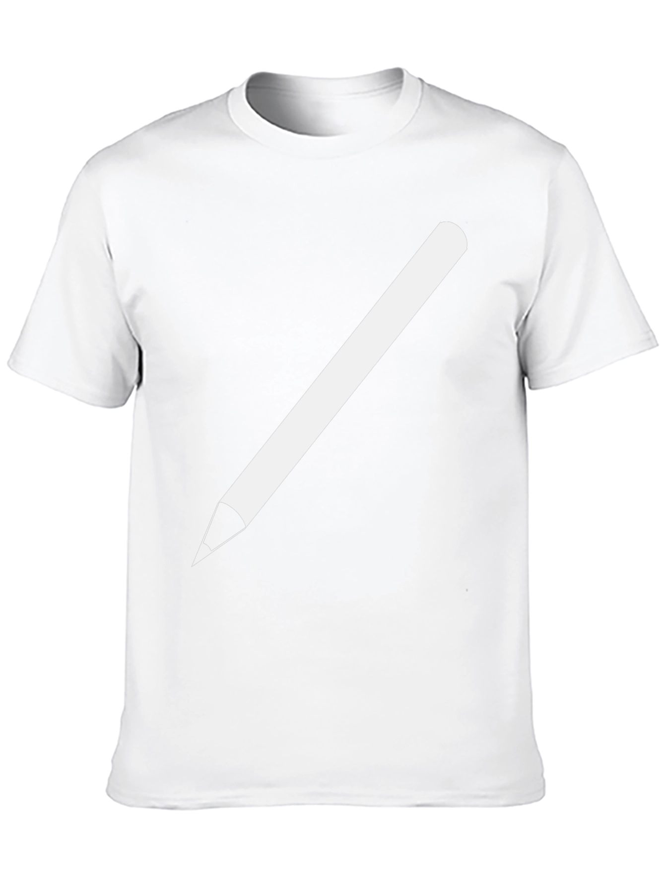 Pencil Graphic Tee - Black Cotton Casual Shirt
