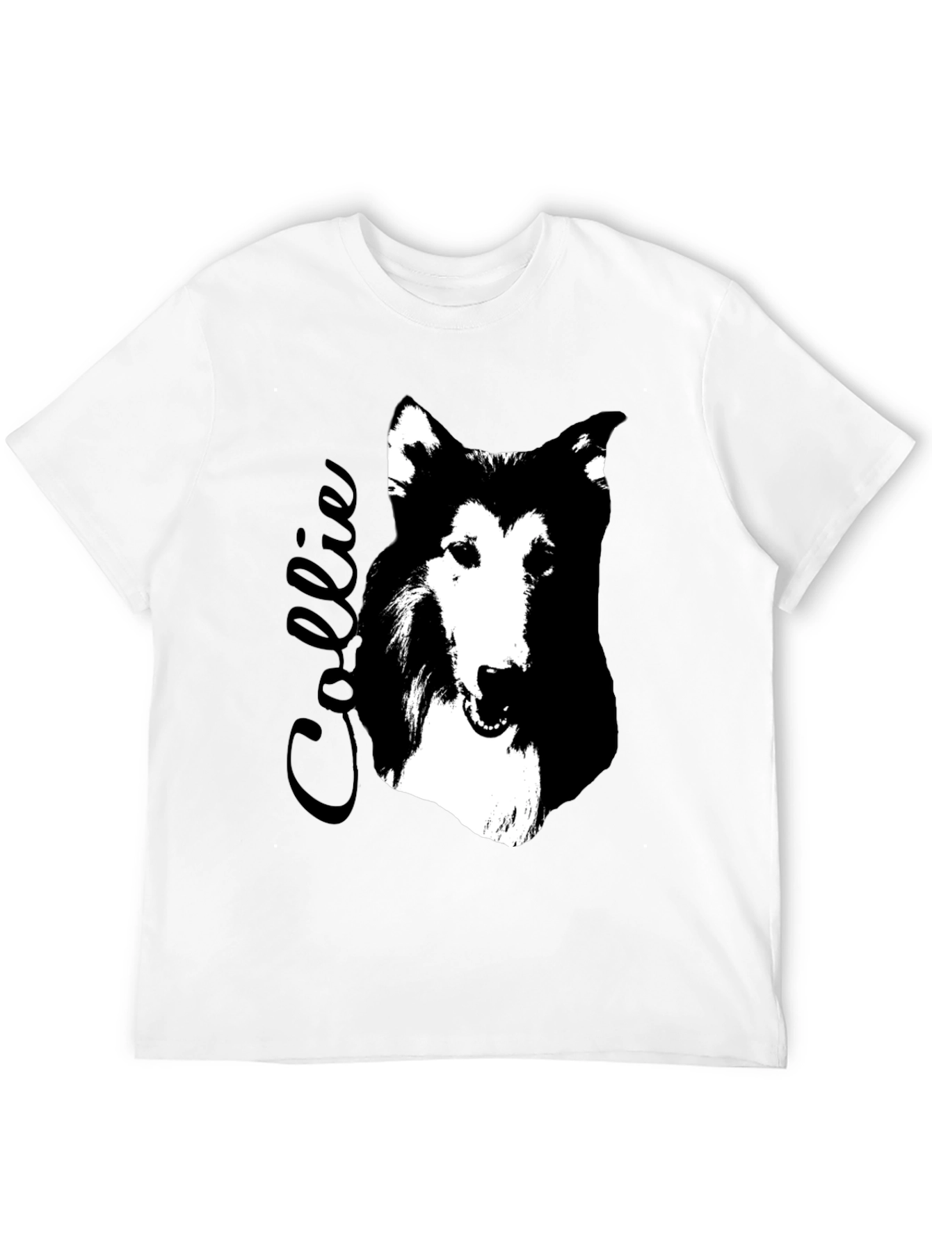 Collie Dog Graphic Print T-Shirt
