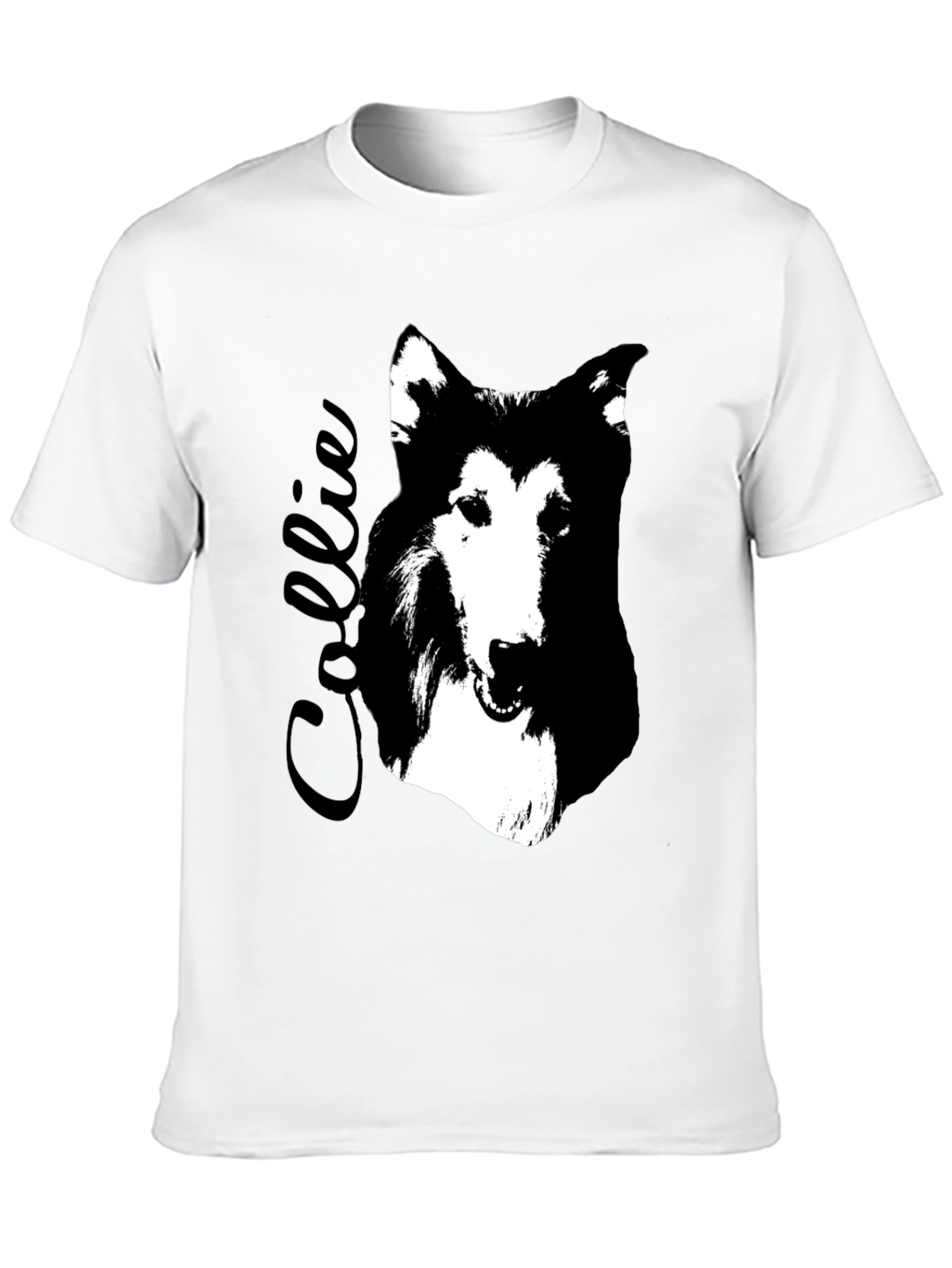 Collie Dog Graphic Print T-Shirt