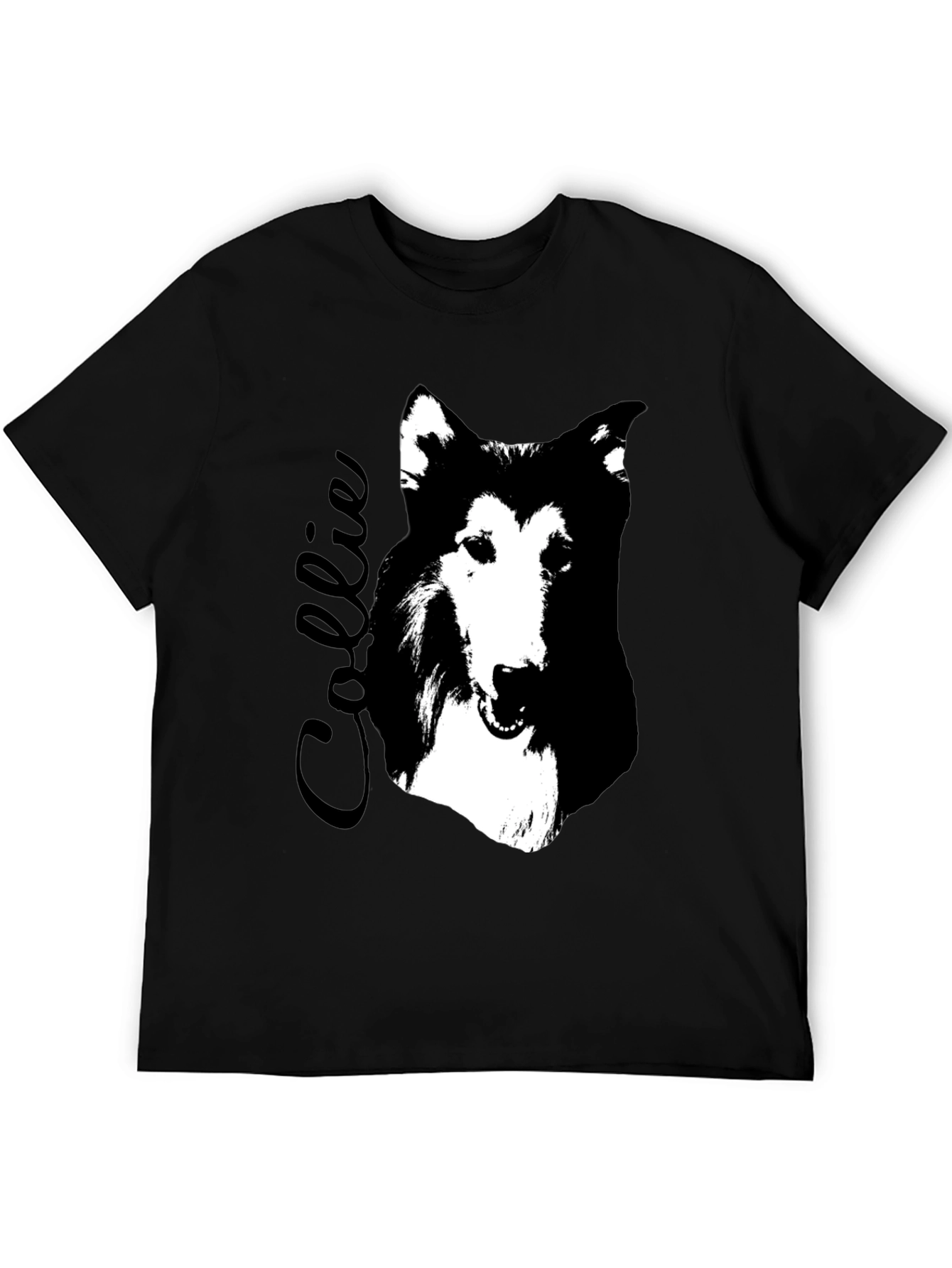 Collie Dog Graphic Print T-Shirt