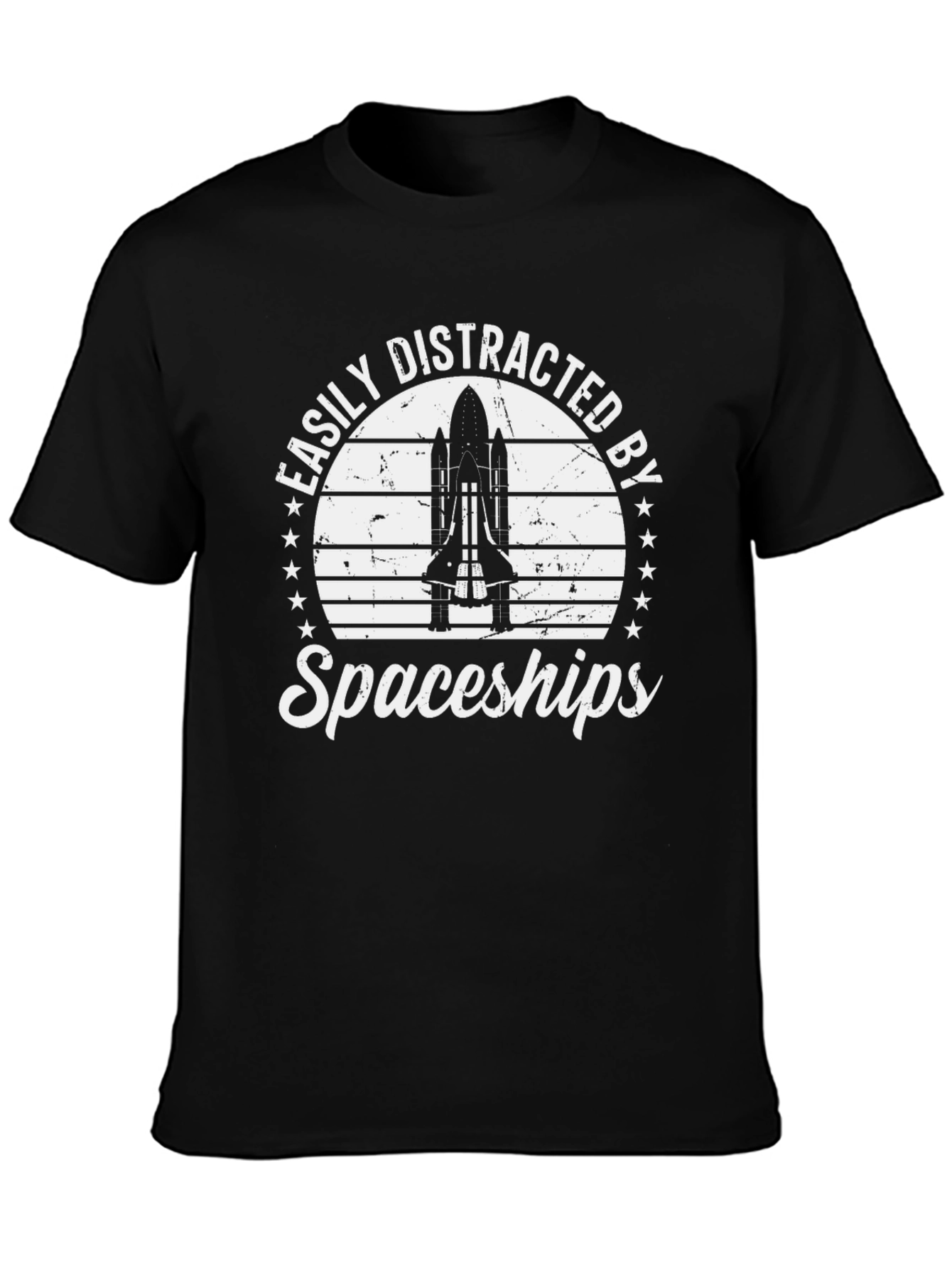 Easily Distracted by Spaceships Graphic Tee