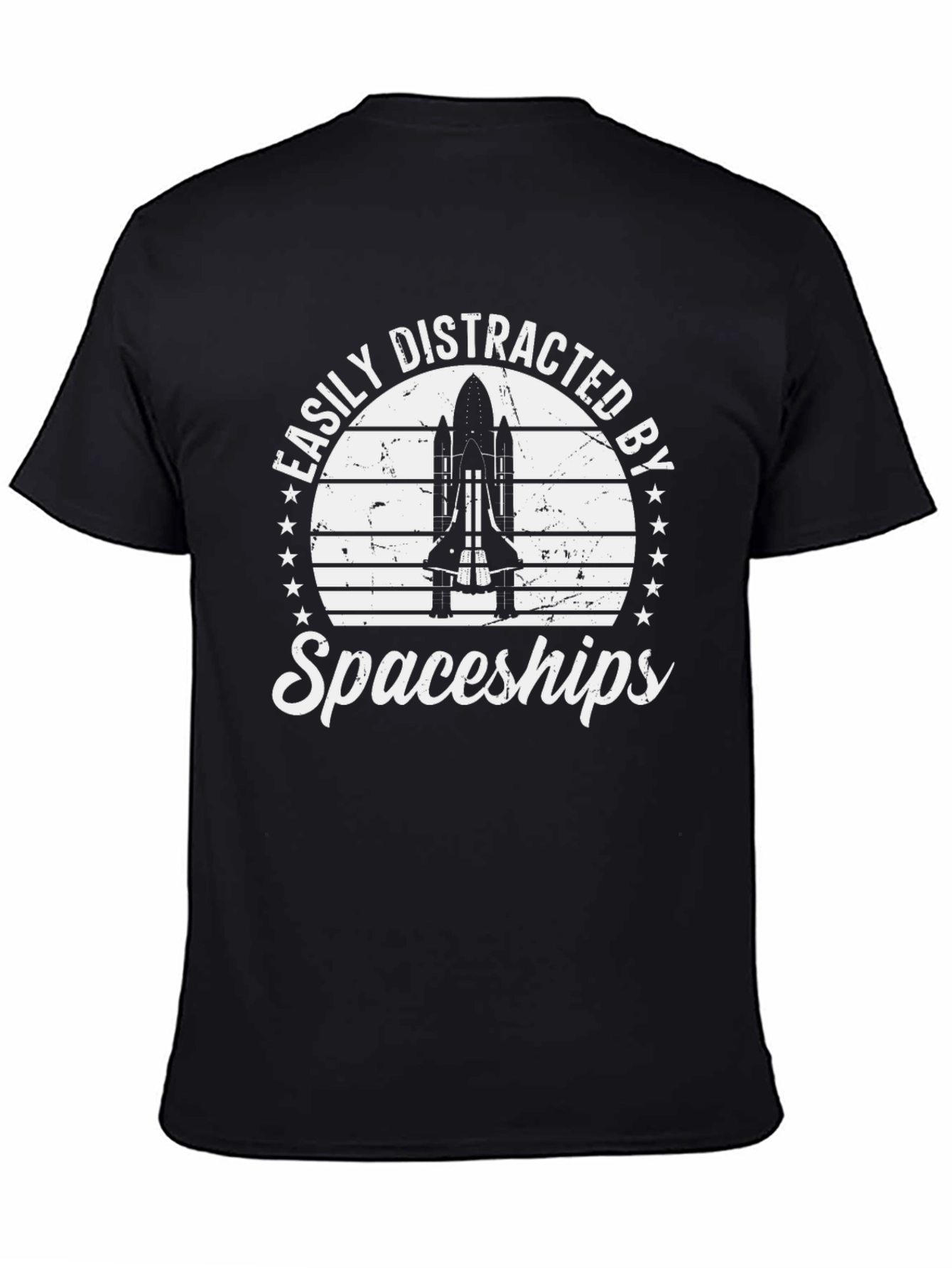 Easily Distracted by Spaceships Graphic Tee
