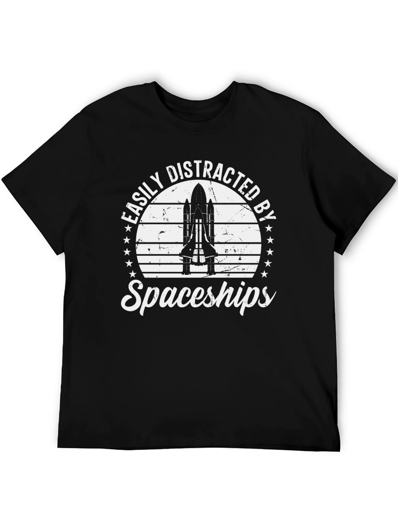 Easily Distracted by Spaceships Graphic Tee