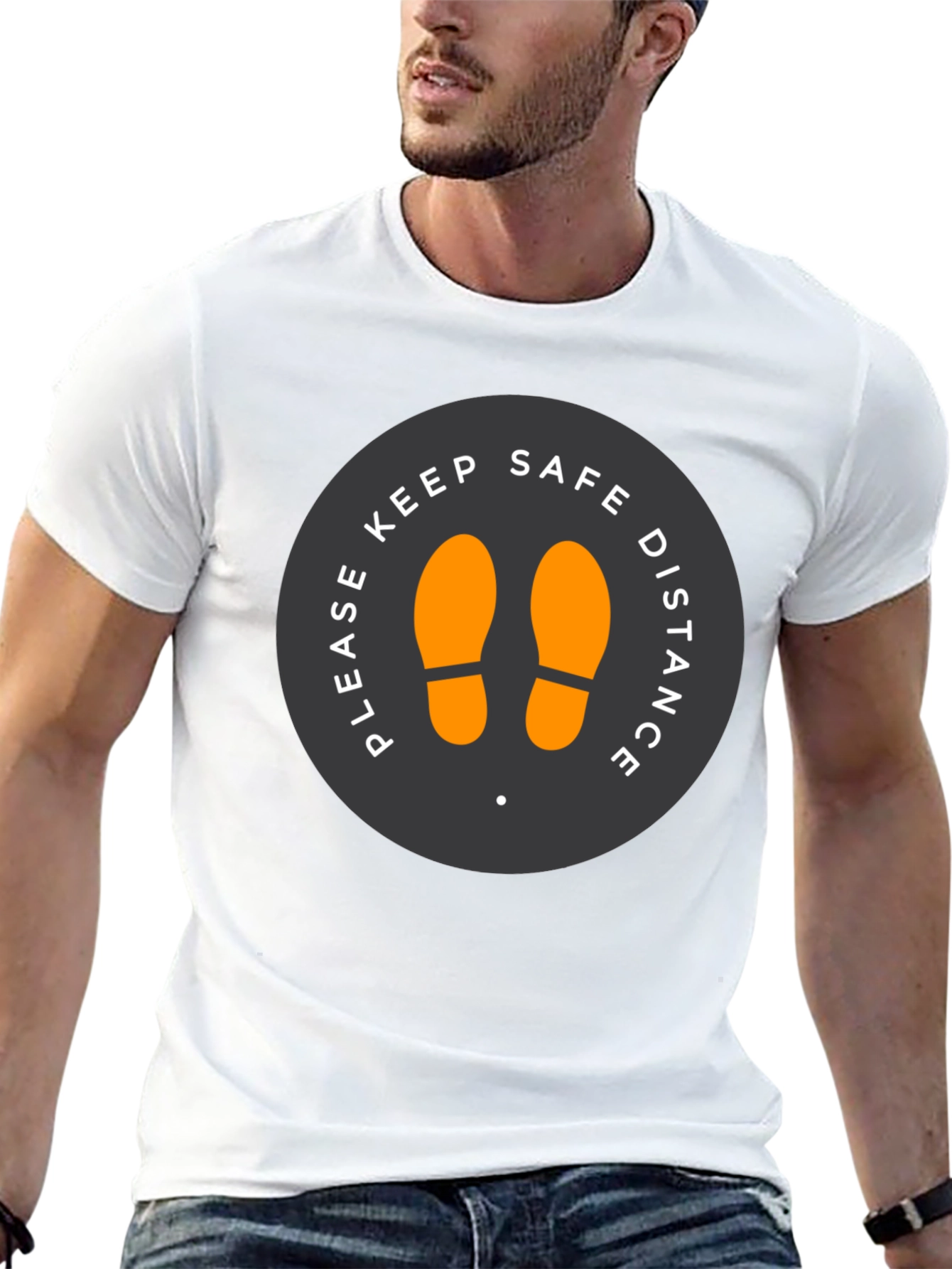Keep Safe Distance Graphic T-Shirt
