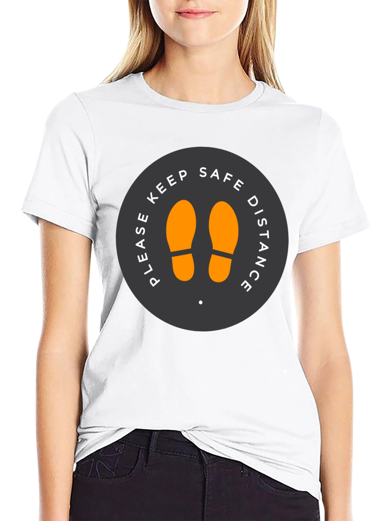 Keep Safe Distance Graphic T-Shirt