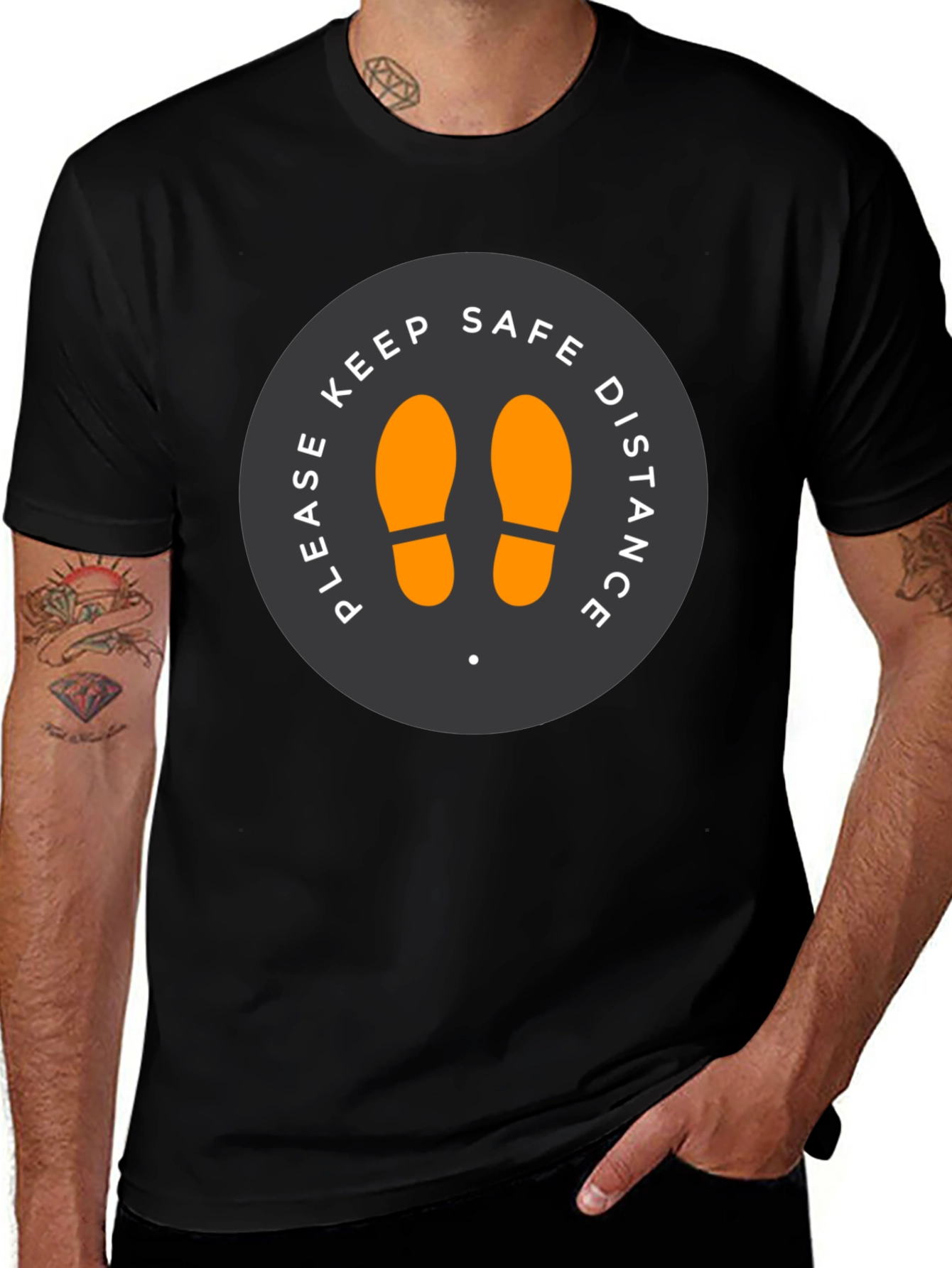 Keep Safe Distance Graphic T-Shirt