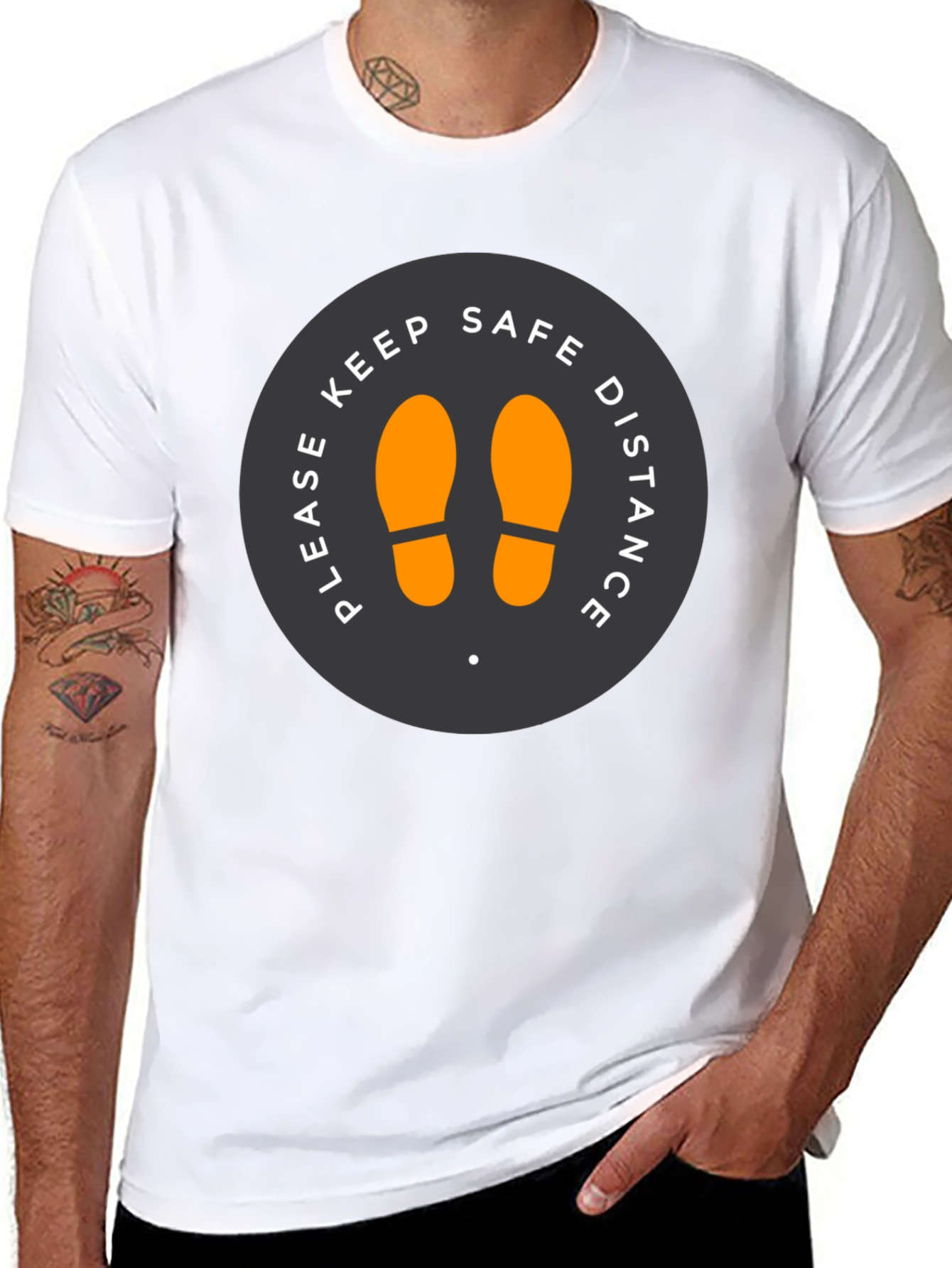 Keep Safe Distance Graphic T-Shirt
