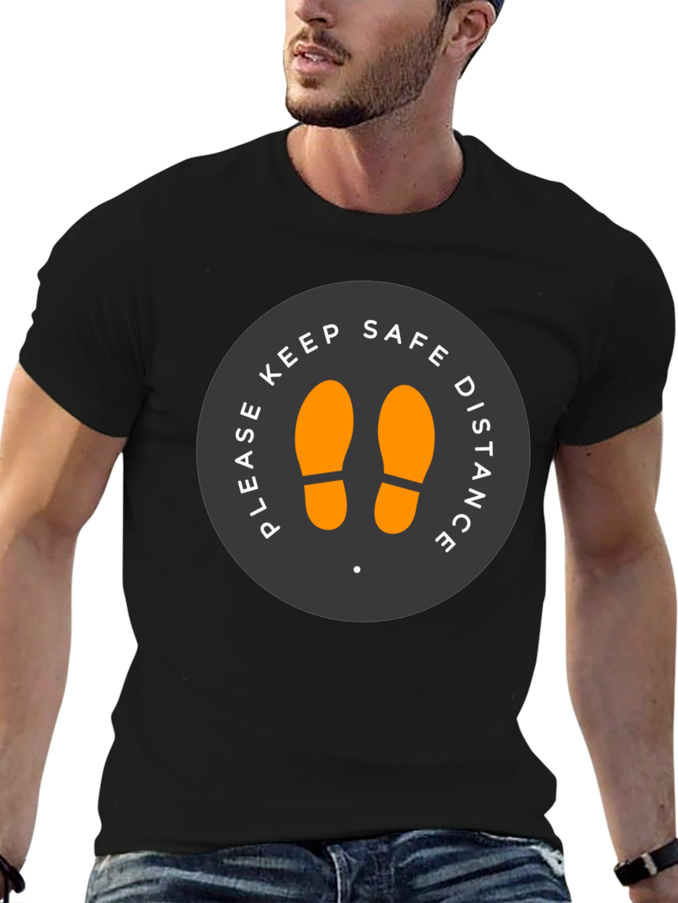 Keep Safe Distance Graphic T-Shirt