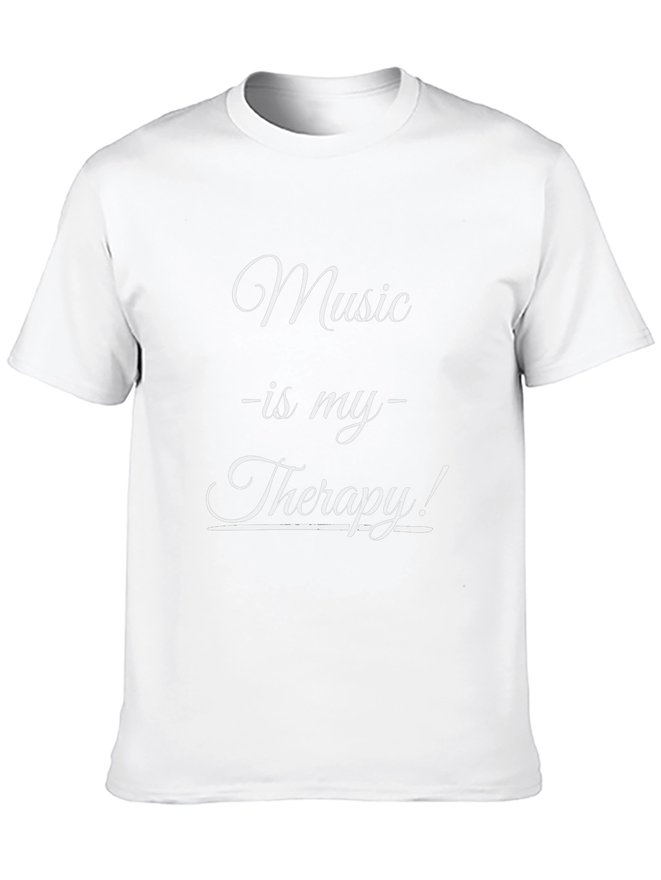 Music is My Therapy T-Shirt - Black Cotton Tee