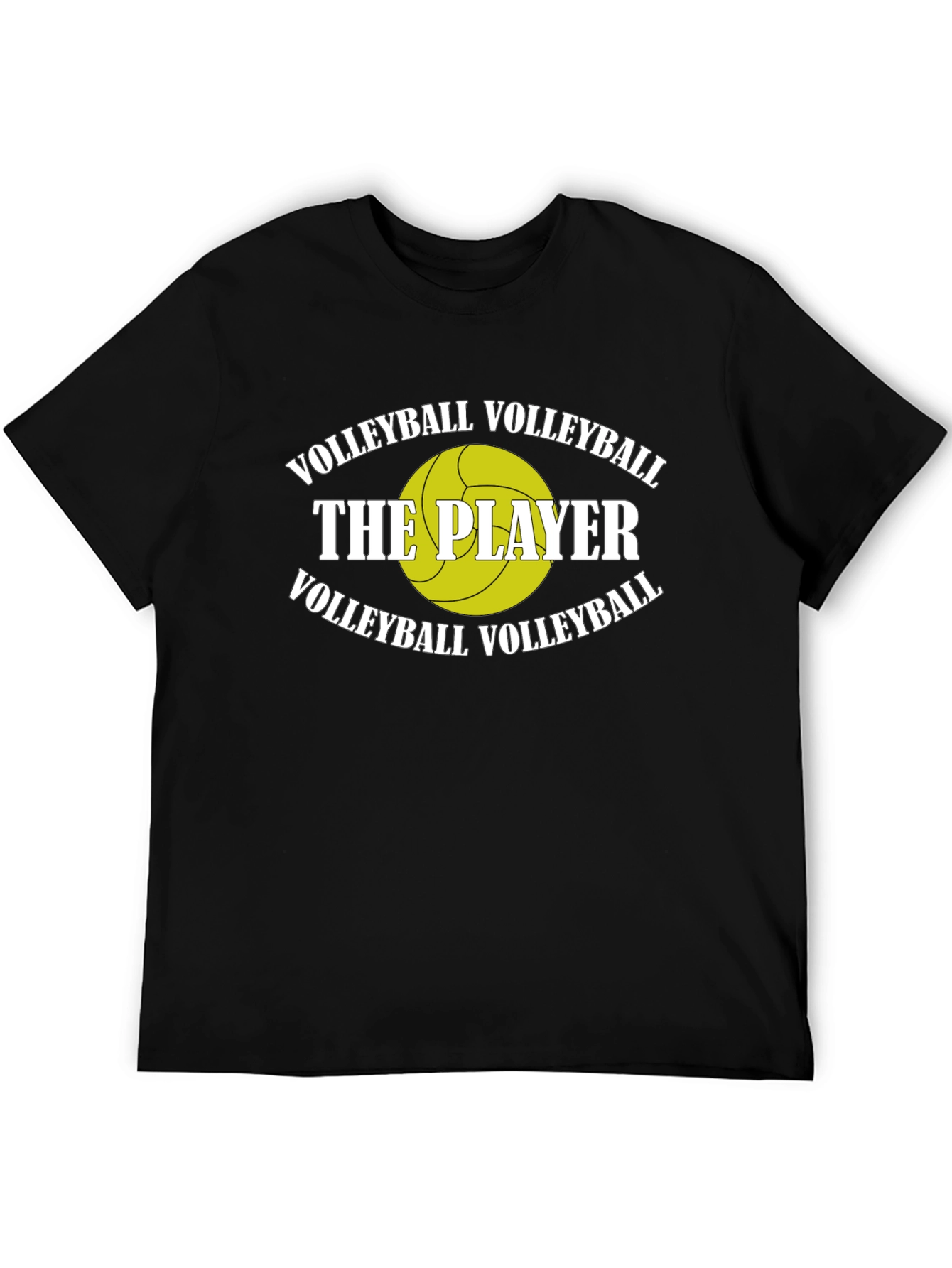Volleyball Player Graphic T-Shirt - Black