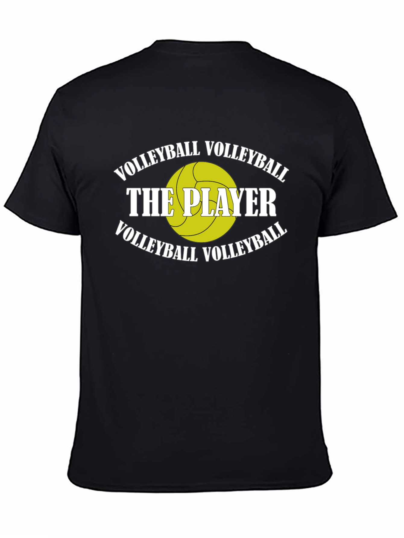 Volleyball Player Graphic T-Shirt - Black