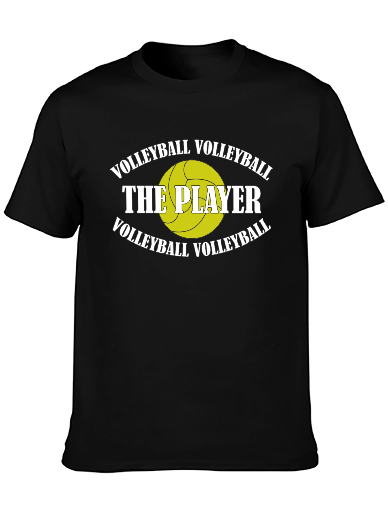 Volleyball Player Graphic T-Shirt - Black