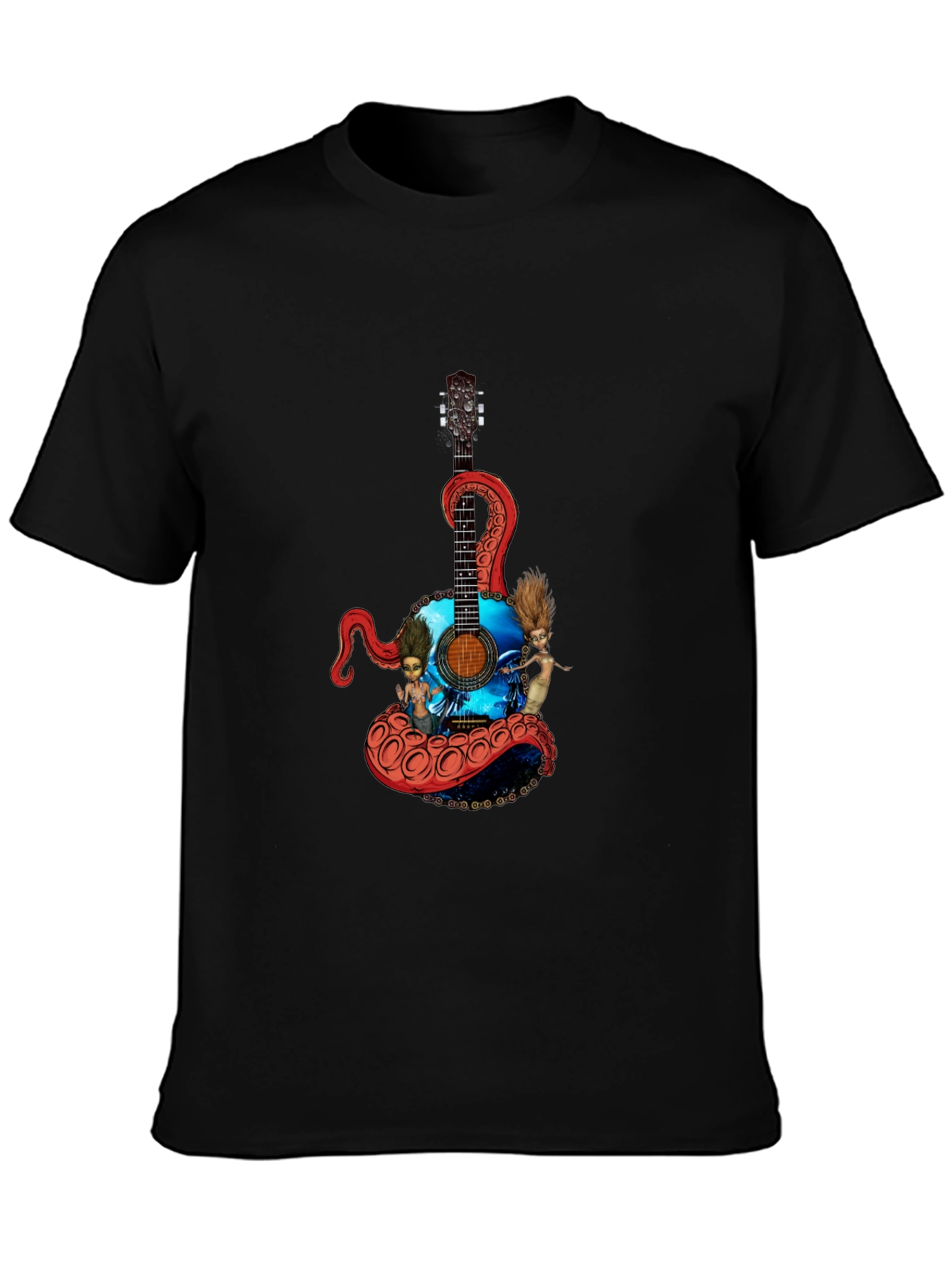 Octopus Guitar Graphic T-Shirt