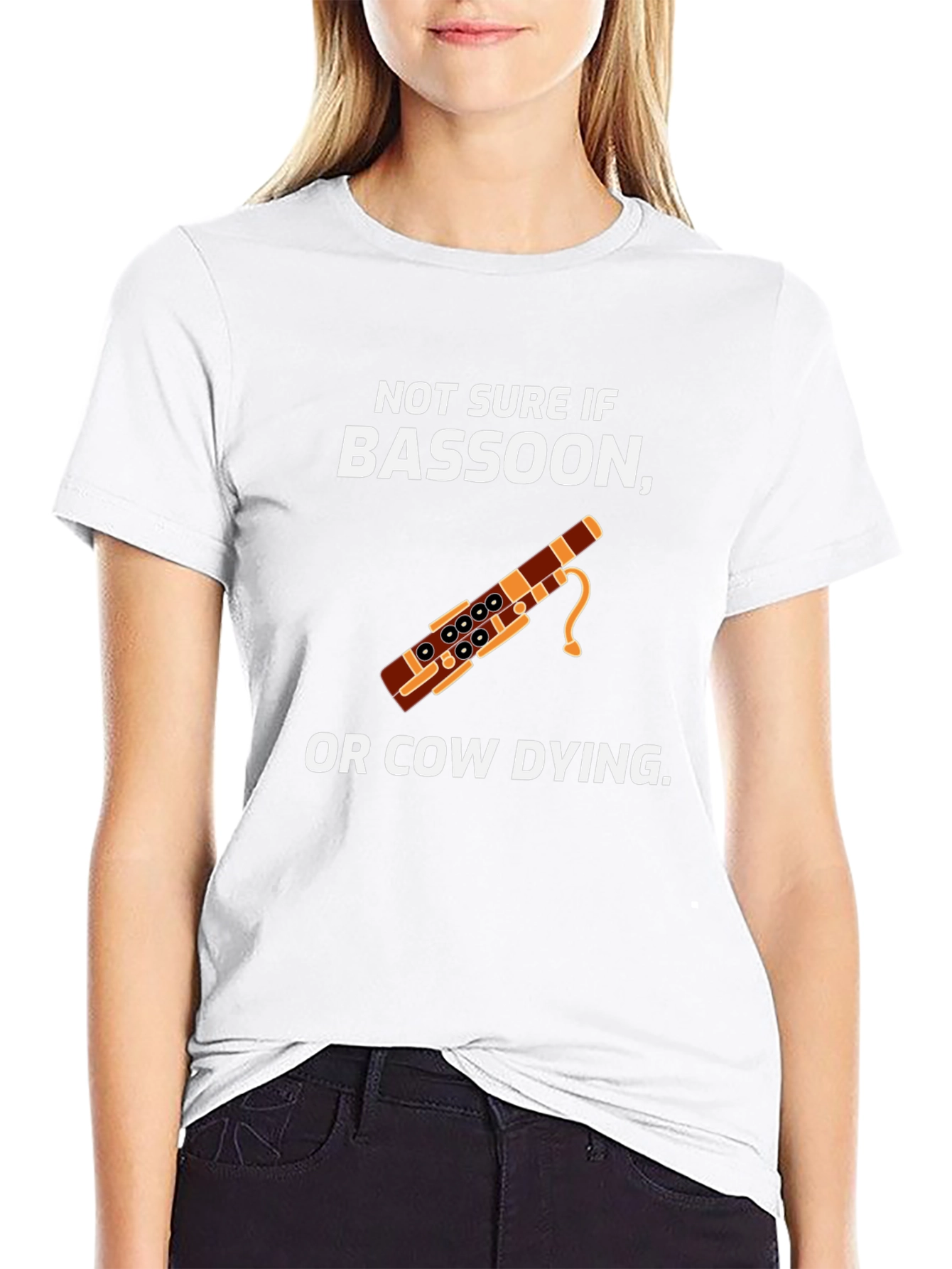 Bassoon Or Cow Dying Humor Graphic T-Shirt