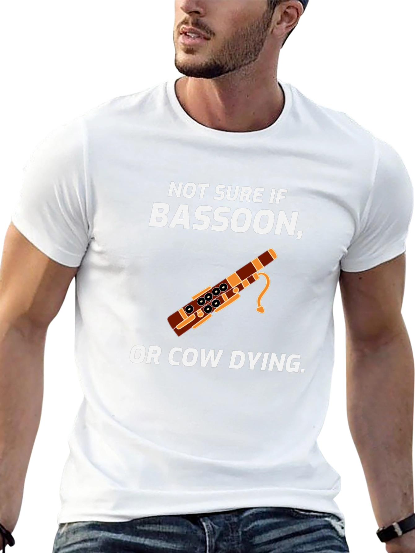 Bassoon Or Cow Dying Humor Graphic T-Shirt
