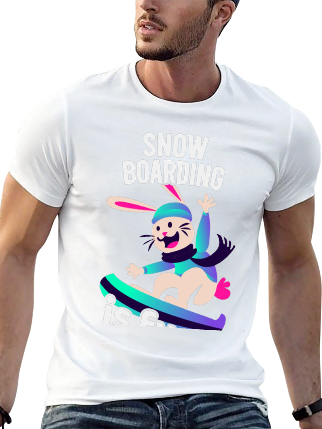 Snowboarding Bunny Graphic Tee