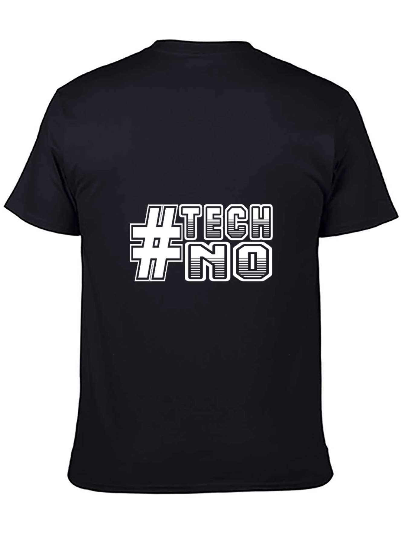 #TECHNO Graphic Print T-Shirt - Casual Style