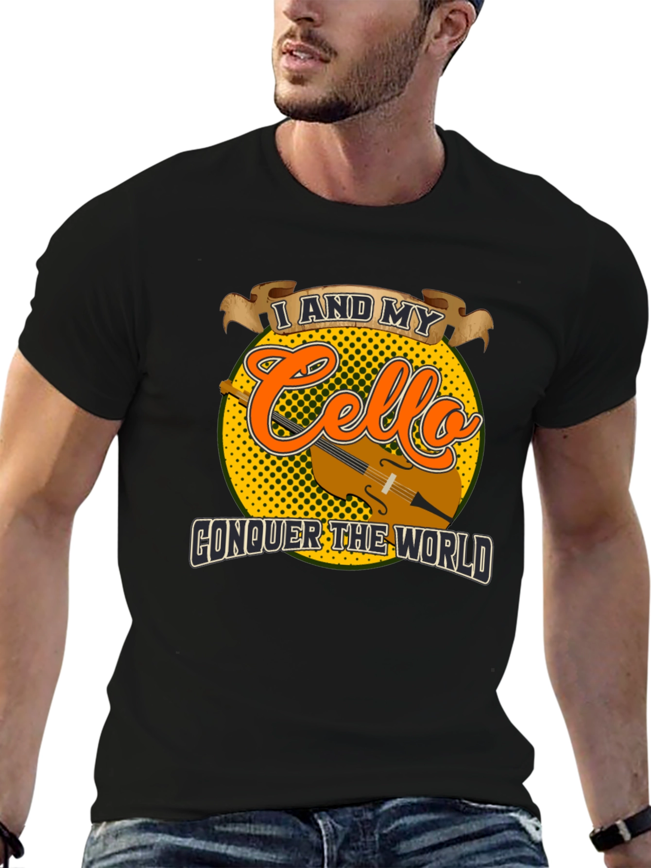 Cello Conquer T-Shirt: Musician Graphic Tee