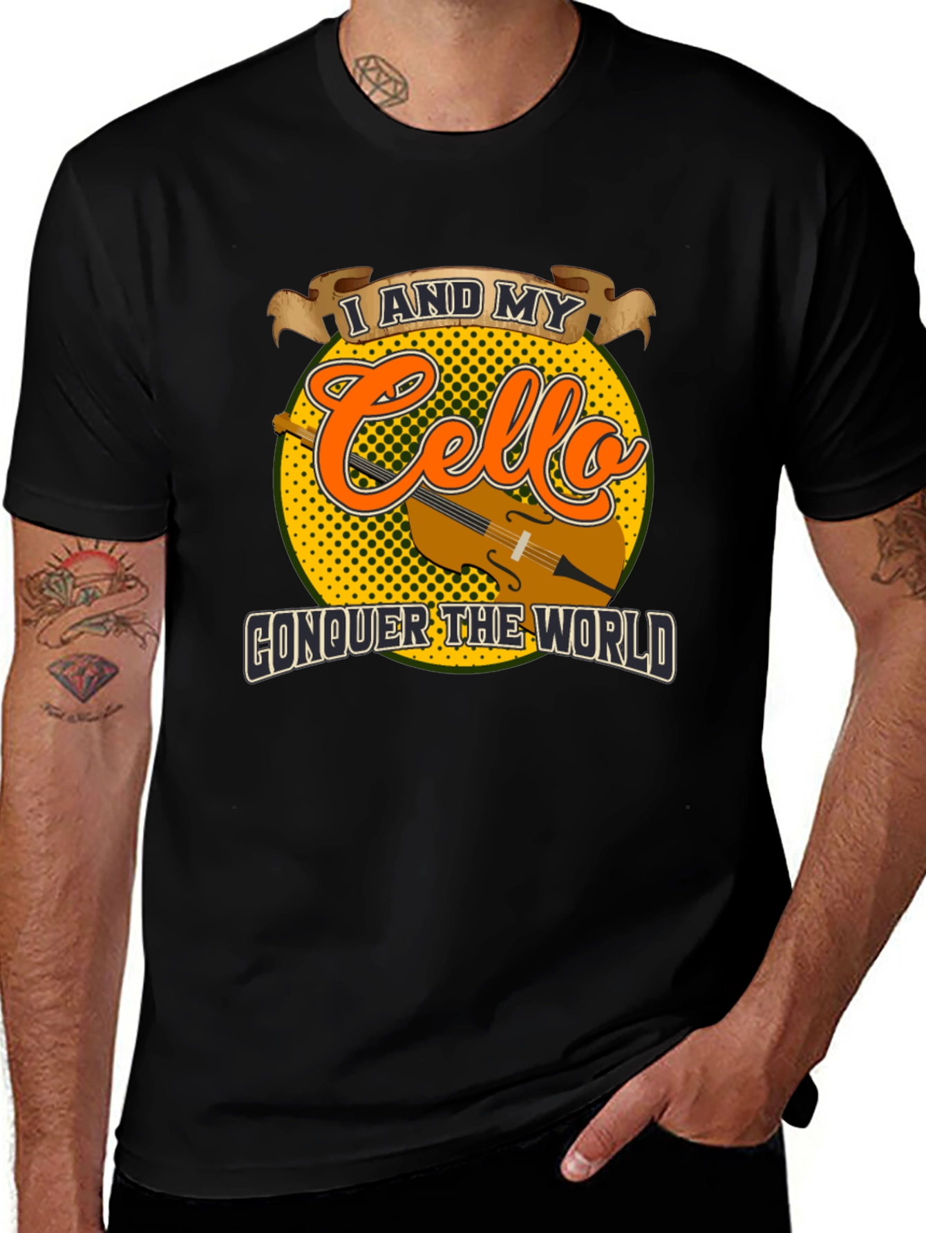 Cello Conquer T-Shirt: Musician Graphic Tee