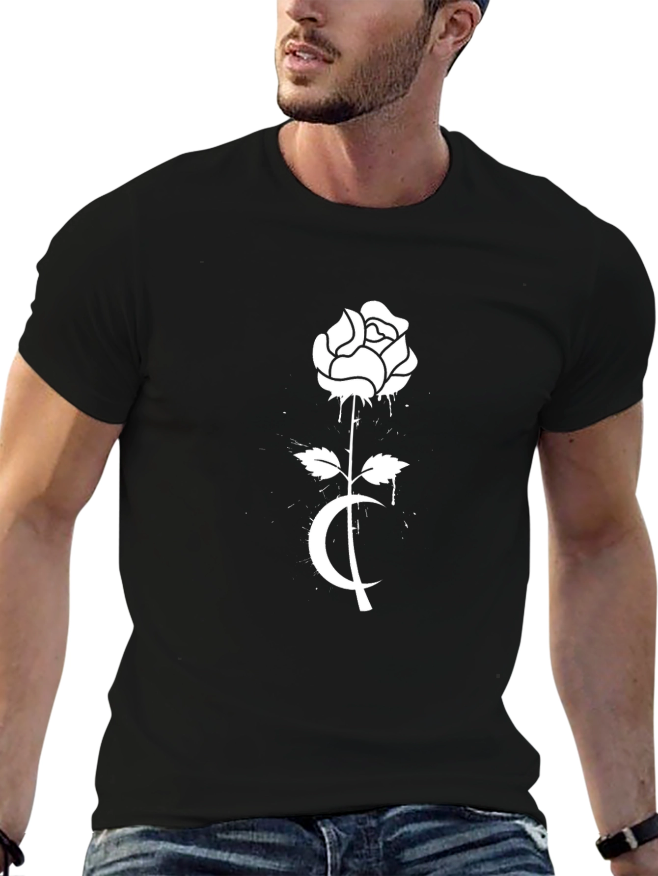 Black Rose Moon Graphic Tee
