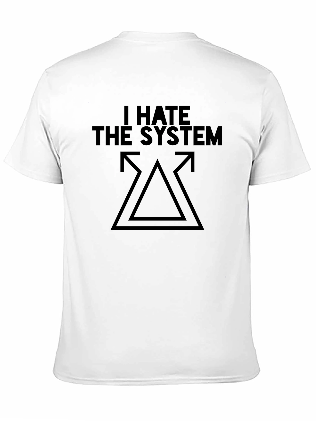 I Hate The System Black T-Shirt