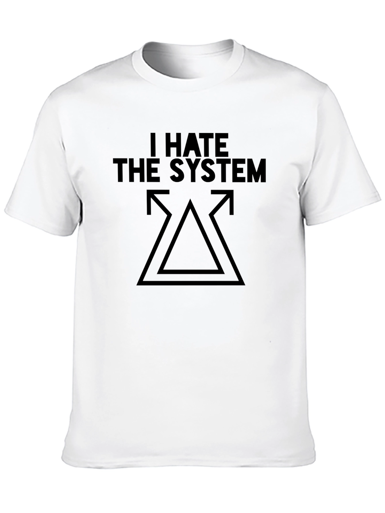 I Hate The System Black T-Shirt