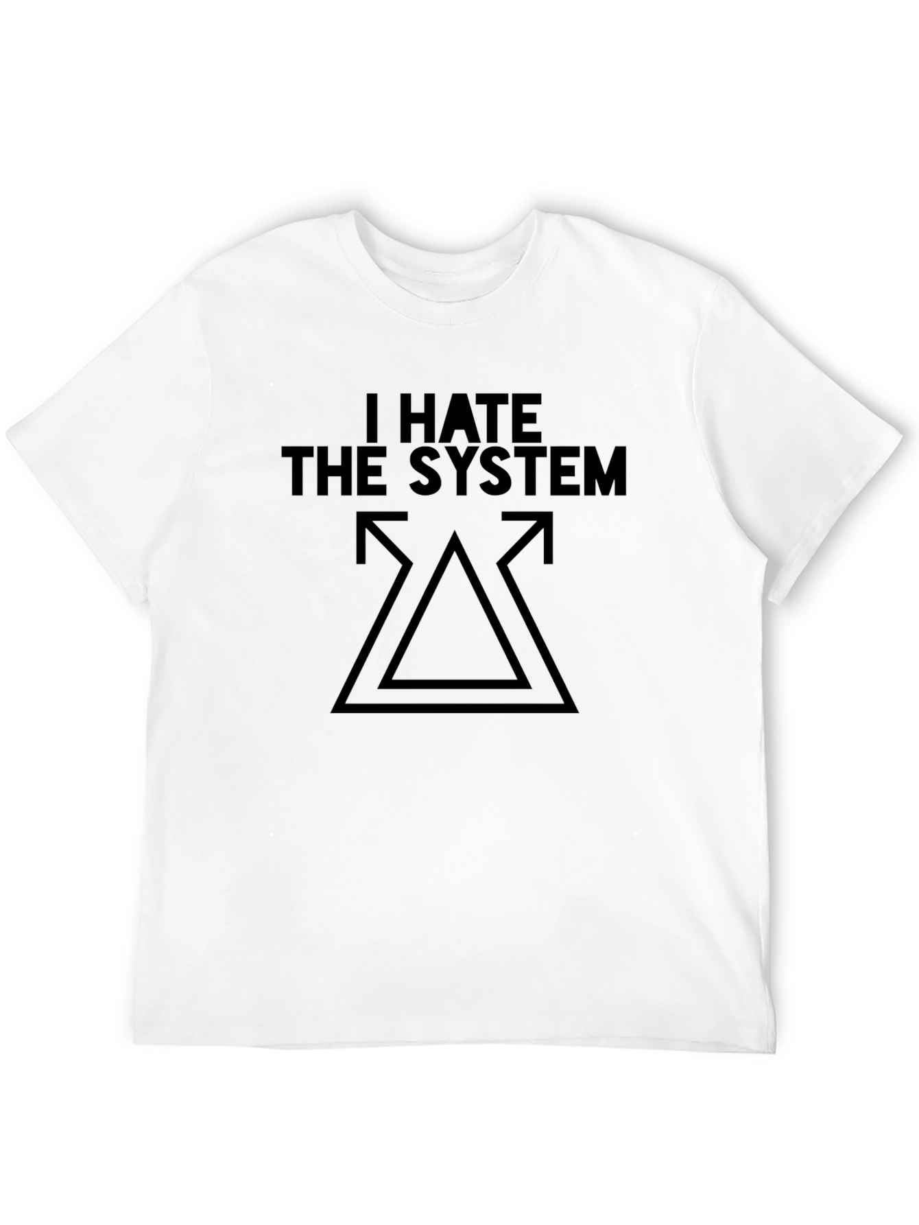 I Hate The System Black T-Shirt