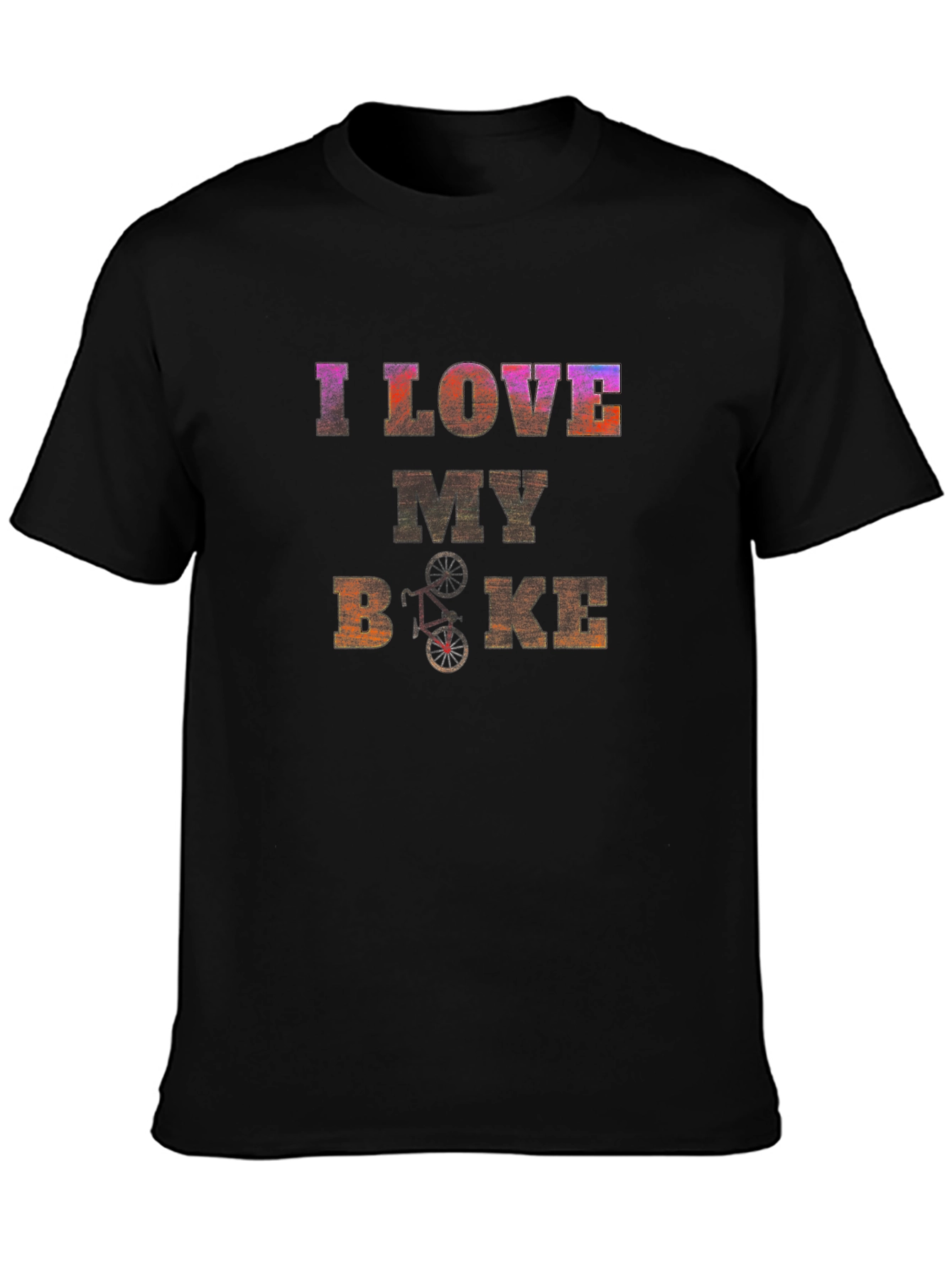 I Love My Bike Graphic Tee - Black