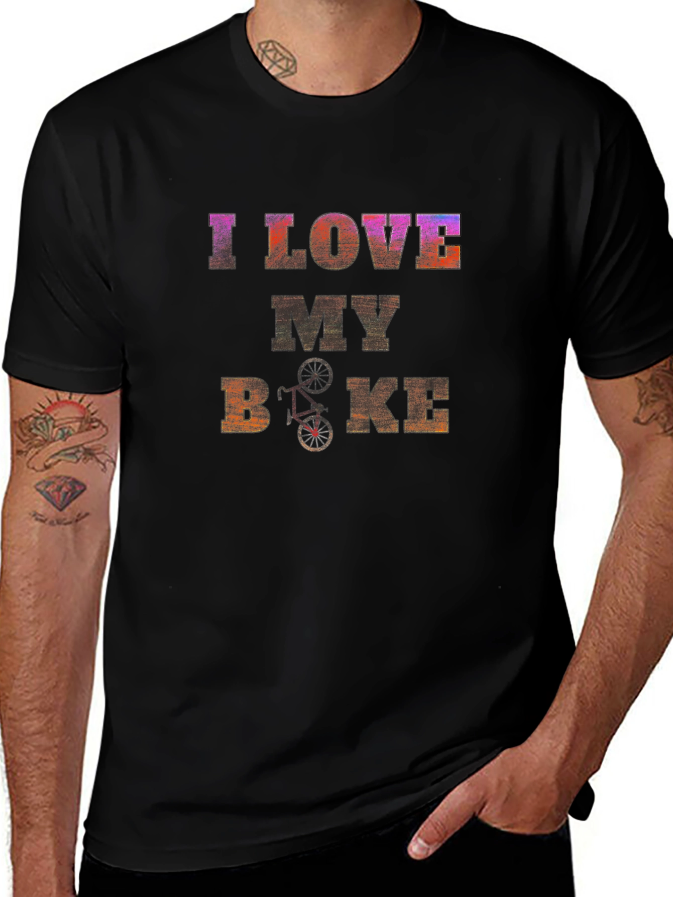 I Love My Bike Graphic Tee - Black