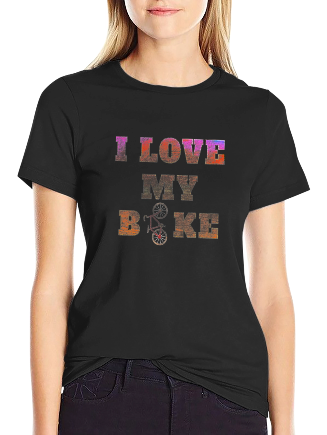 I Love My Bike Graphic Tee - Black