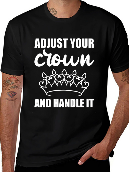 Adjust Your Crown Graphic Tee - Black