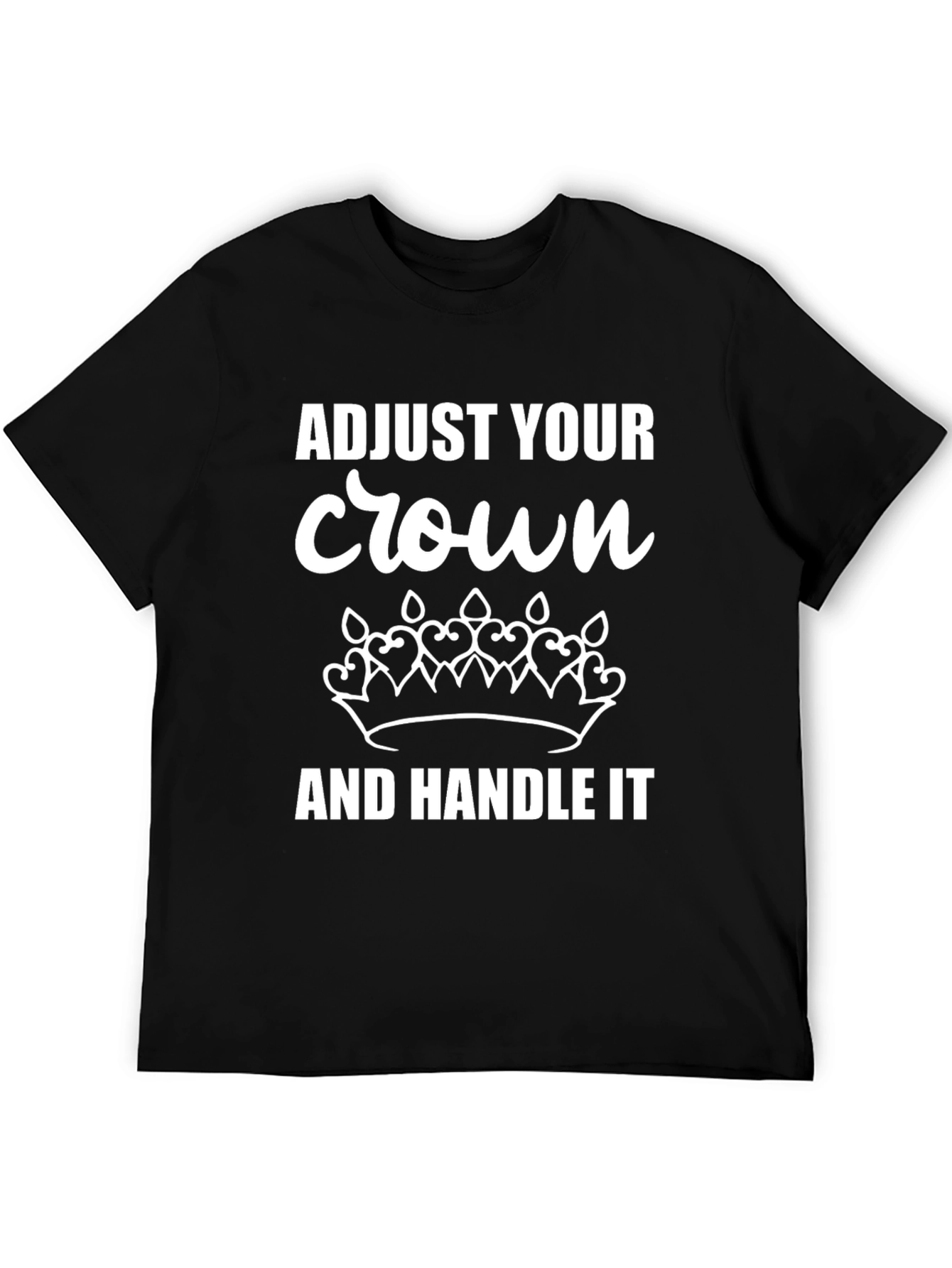 Adjust Your Crown Graphic Tee - Black