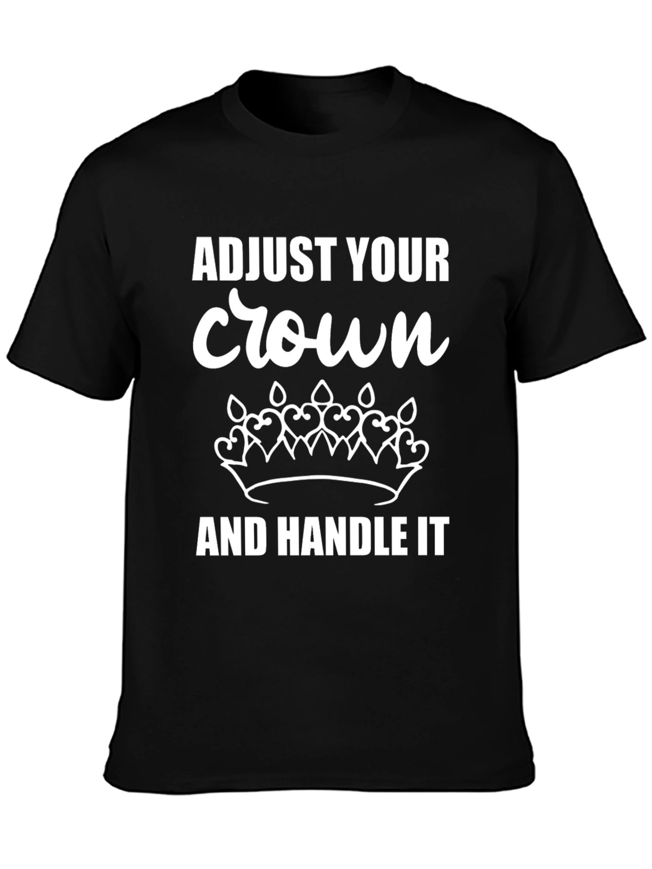 Adjust Your Crown Graphic Tee - Black