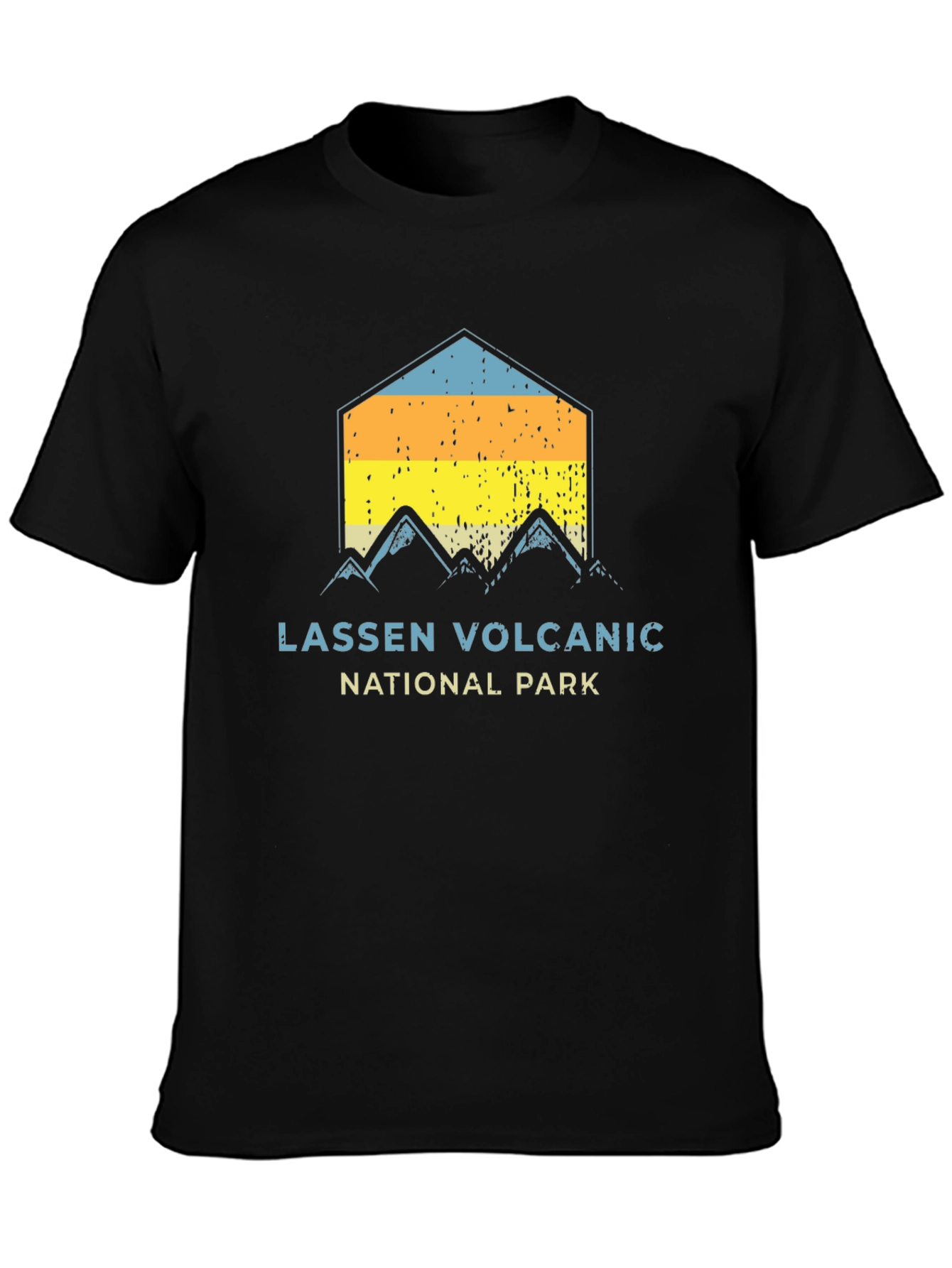Lassen Volcanic National Park Black Graphic T-Shirt